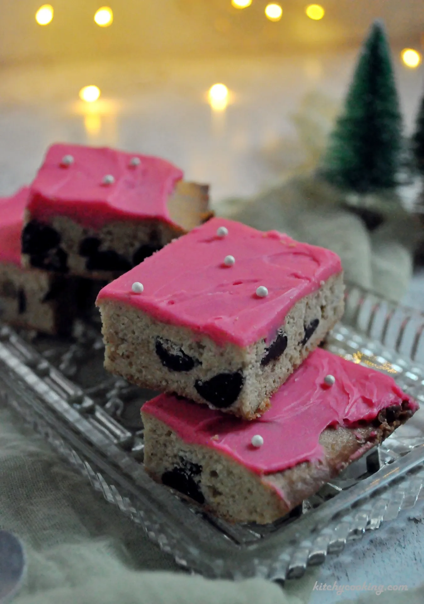 Peppermint Blondies with Buttercream