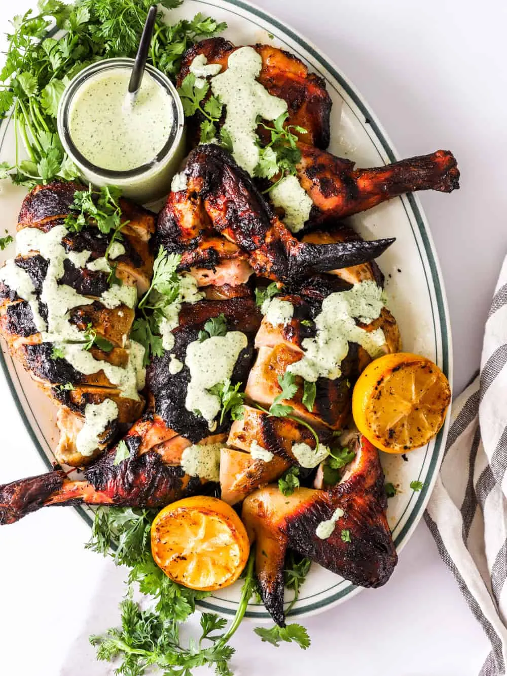 Peruvian Style Grilled Spatchcock Chicken