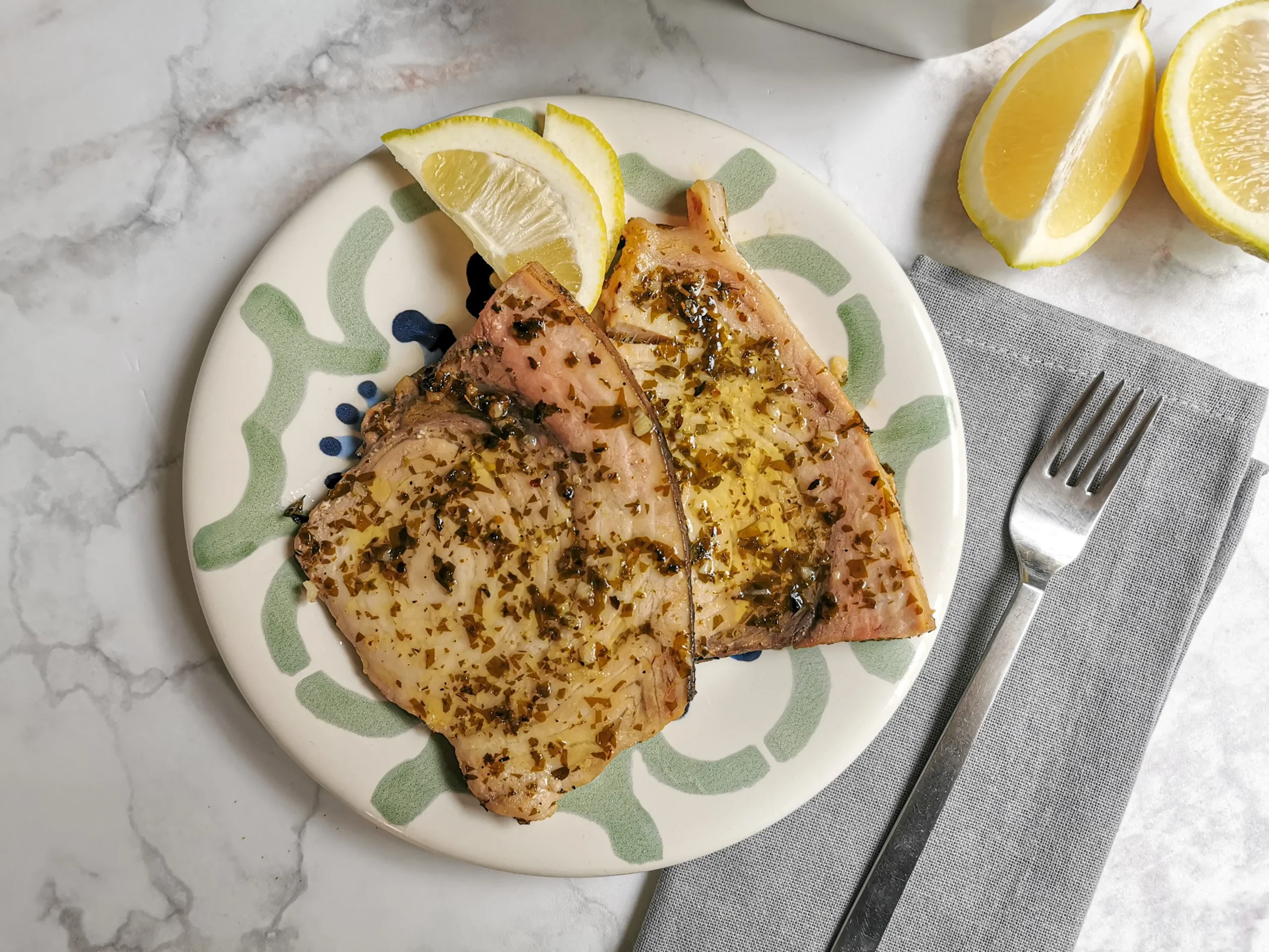 Pesce Spada in Salmoriglio