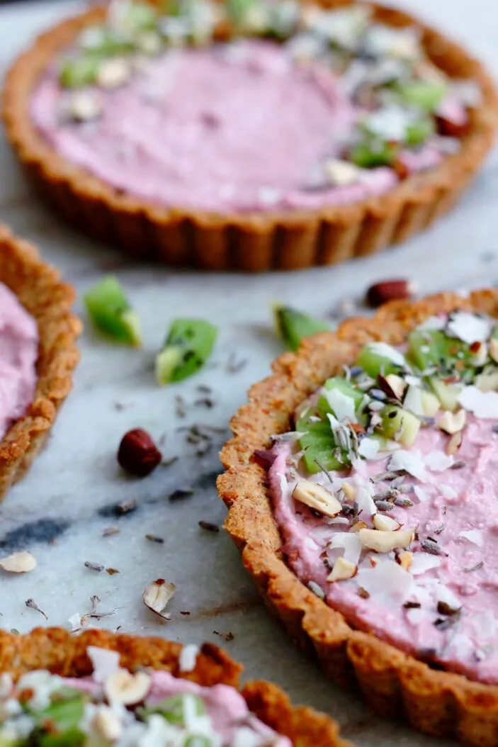 Pink Raspberry Cream Tarts