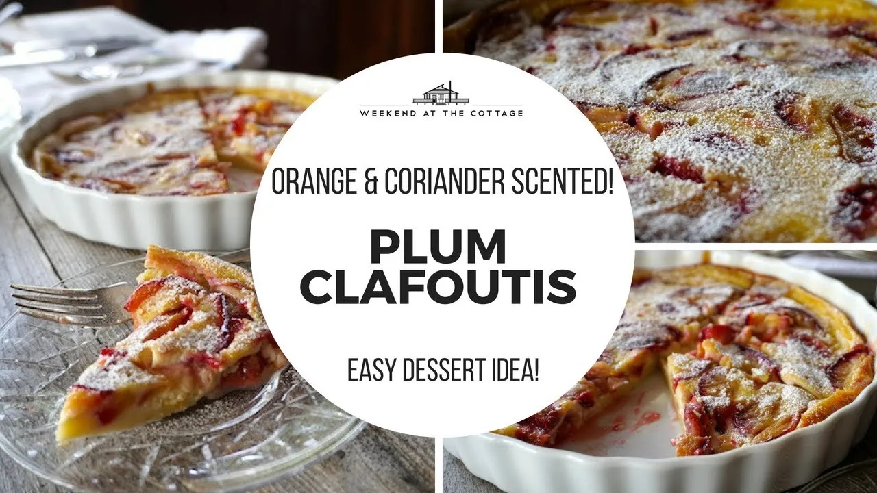 Plum Clafoutis with Orange and Coriander