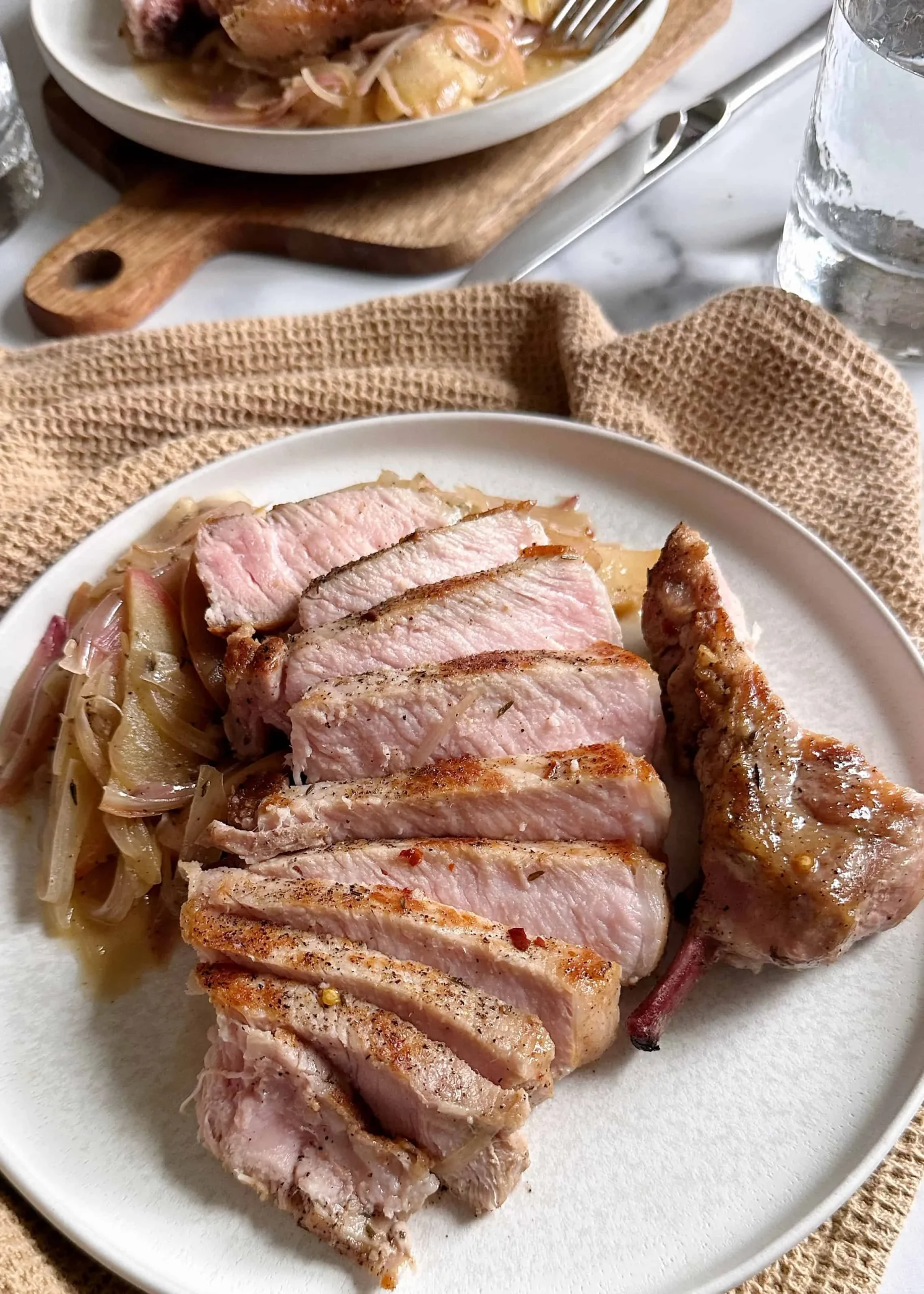 Pork Chops with Apples and Shallots