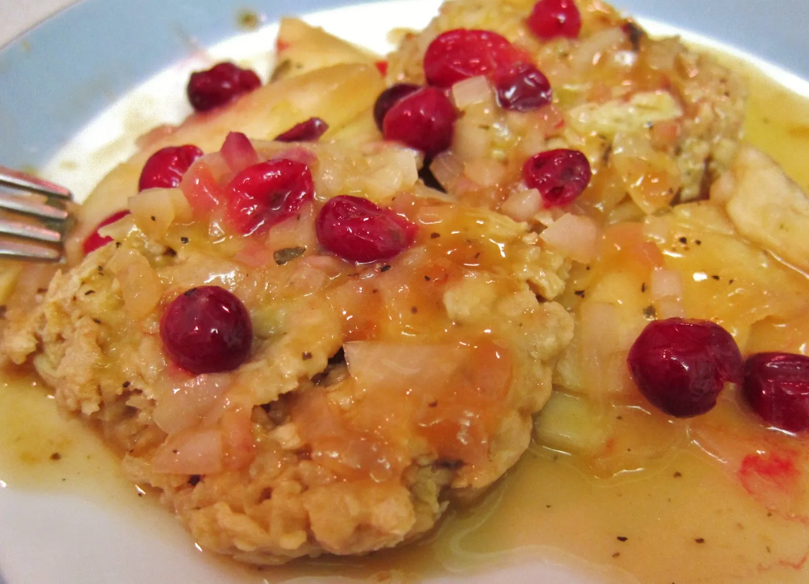 Pork Medallions with Apple and Cranberry