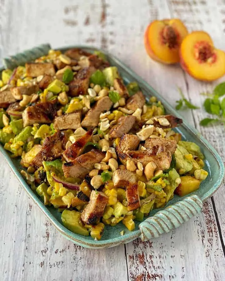 Pork Peach and Corn Salad