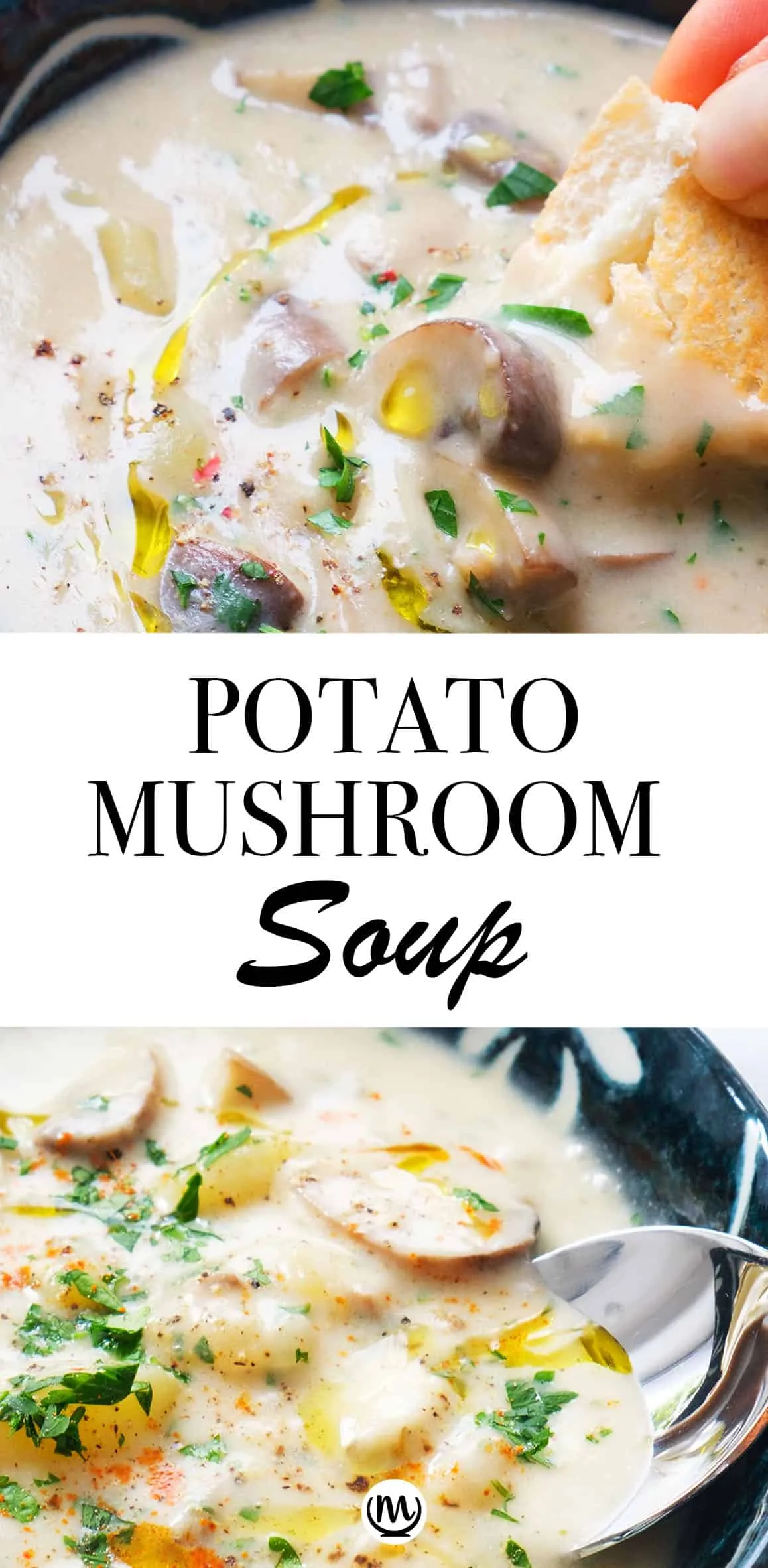 Potato Mushroom Soup with Apple