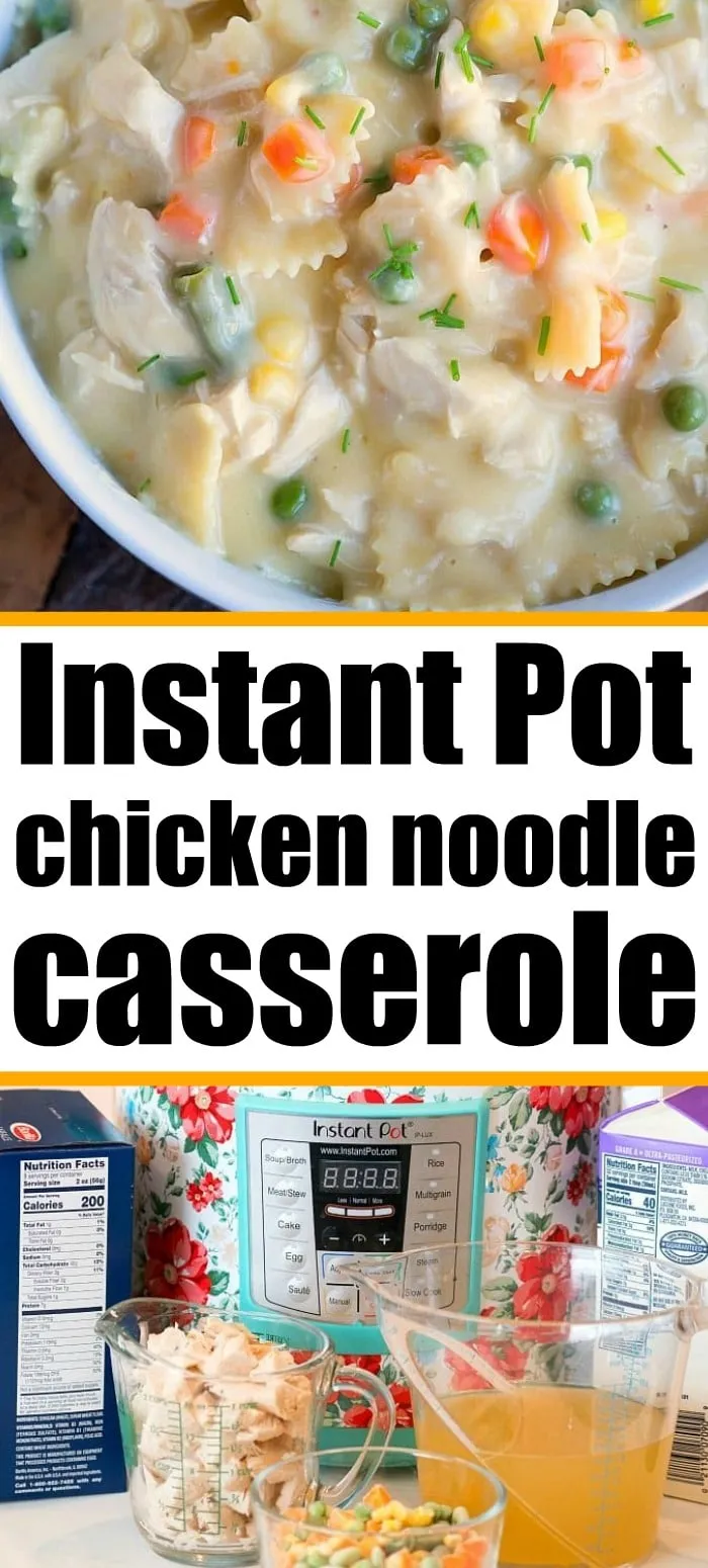 Pressure Cooker Chicken Noodle Casserole