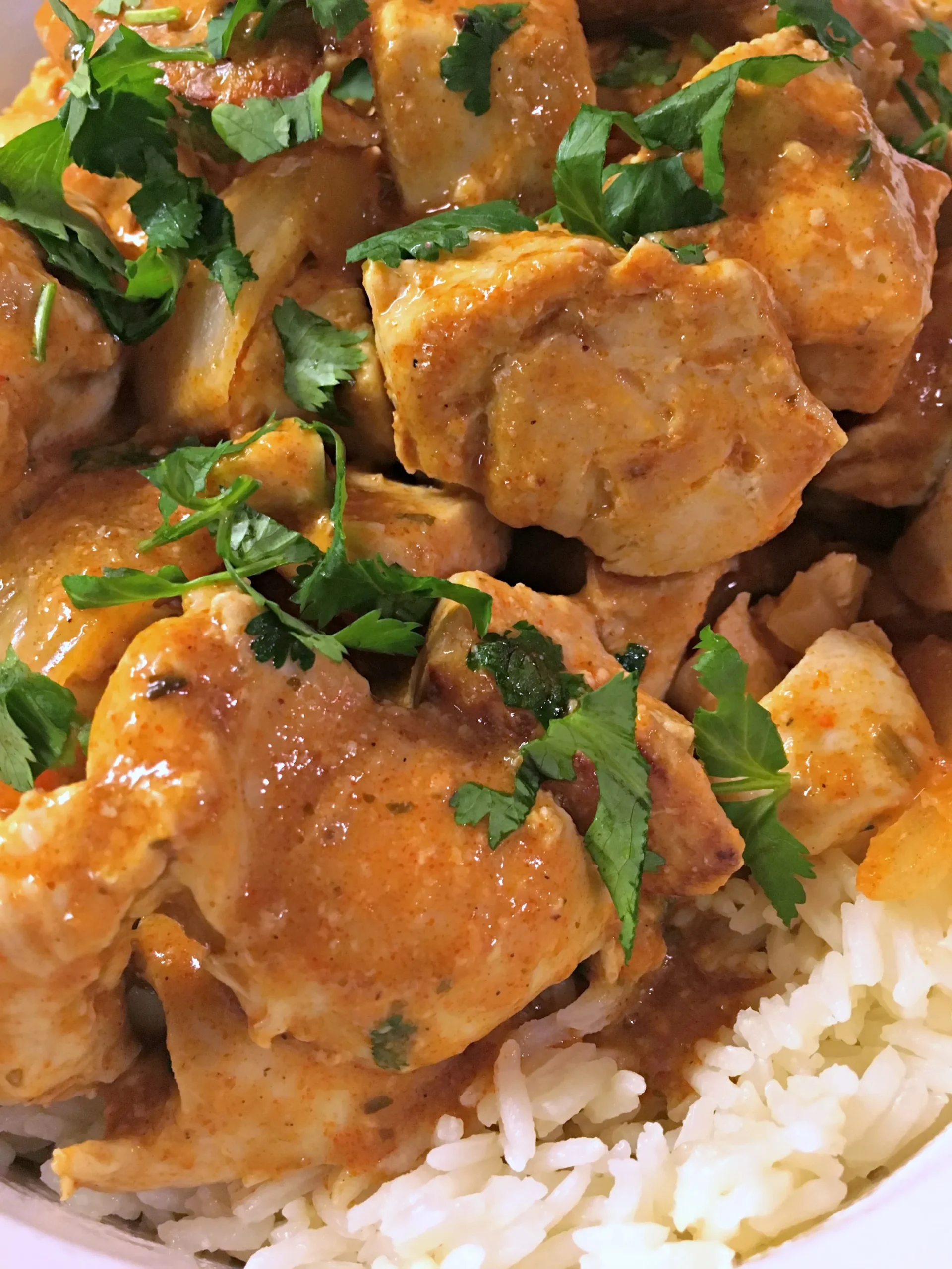 Pressure Cooker Chicken Tikka Masala with Butter Rice