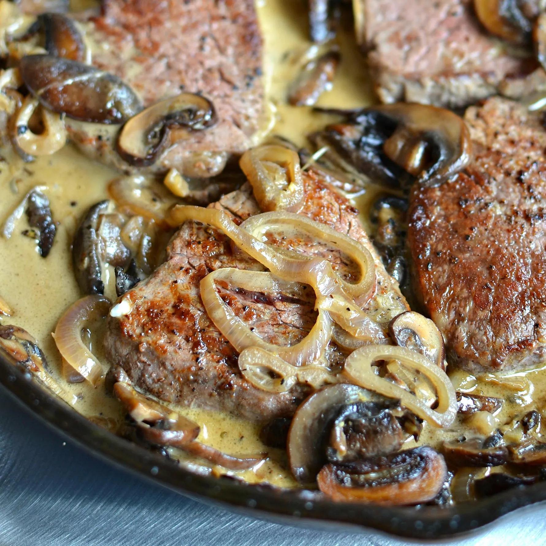 Pressure Cooker Steak Diane
