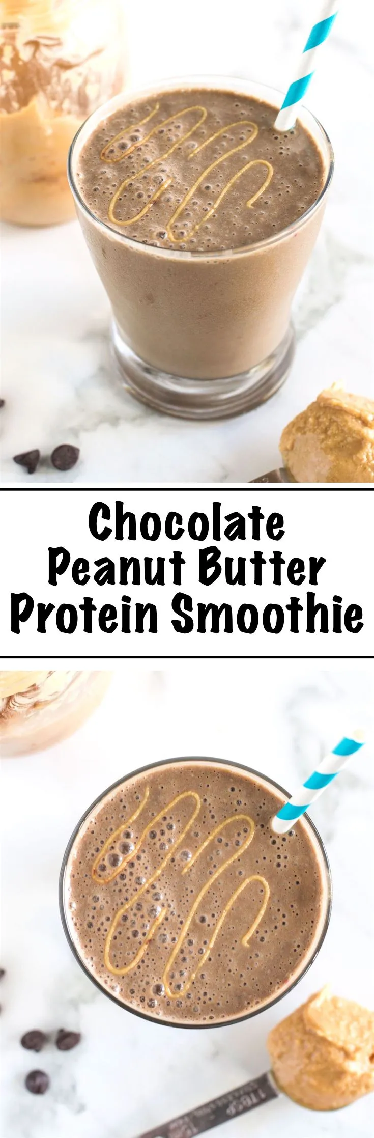Protein Packed Chocolate Peanut Butter Smoothie