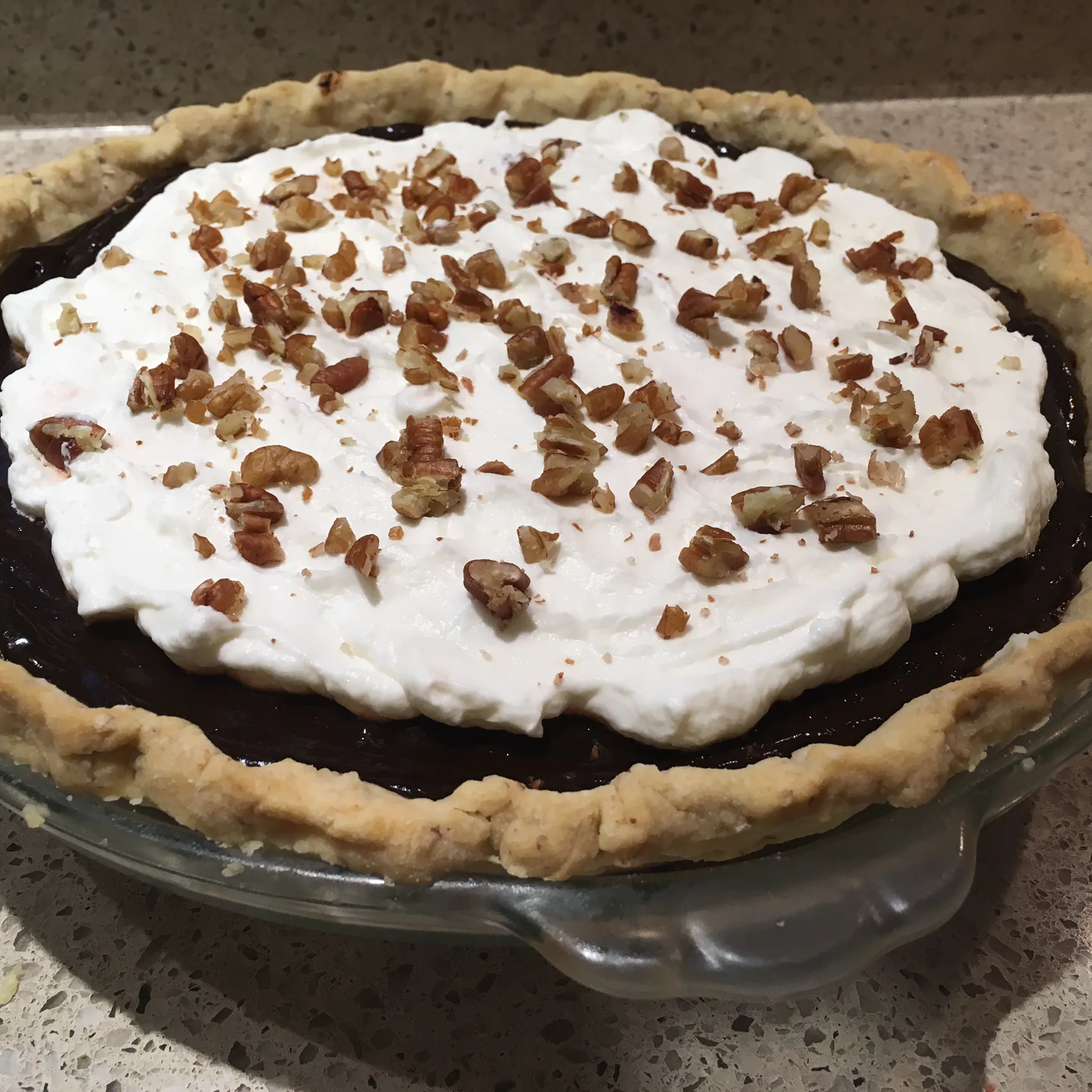 Puff Pastry Banana Pie with Chocolate Rum Sauce