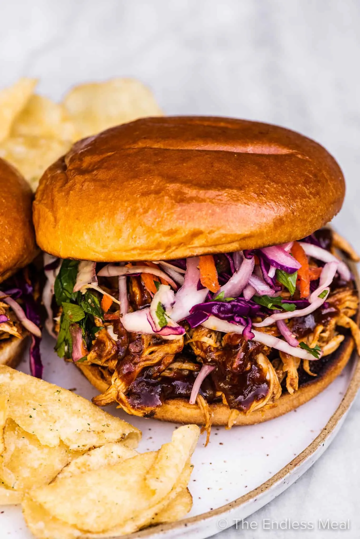 Pulled Grilled Chicken Sandwiches
