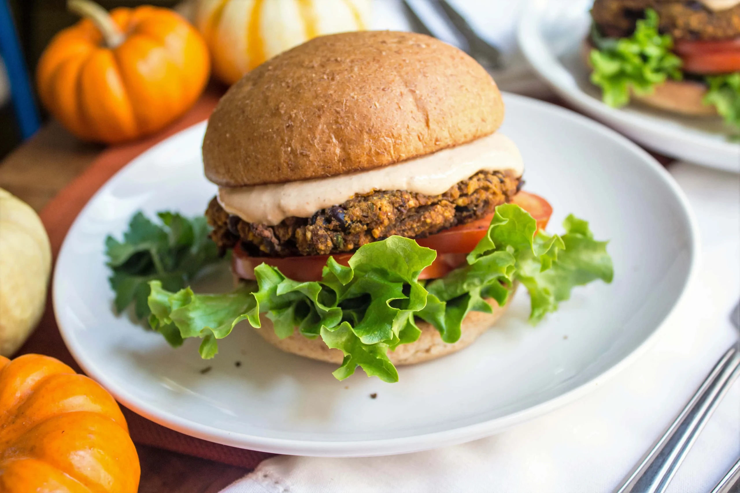 Pumpkin Black Bean Burgers