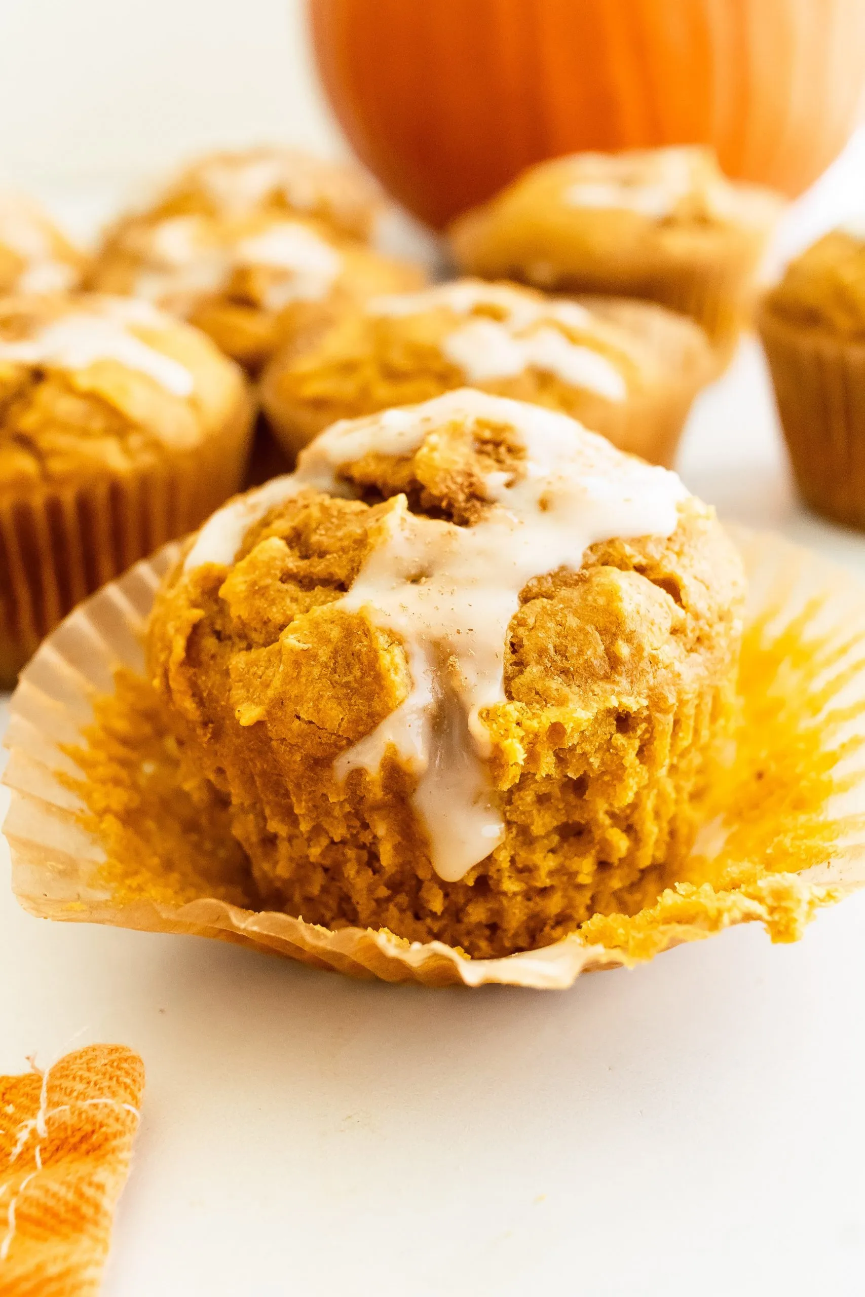Pumpkin Muffins with Maple Glaze