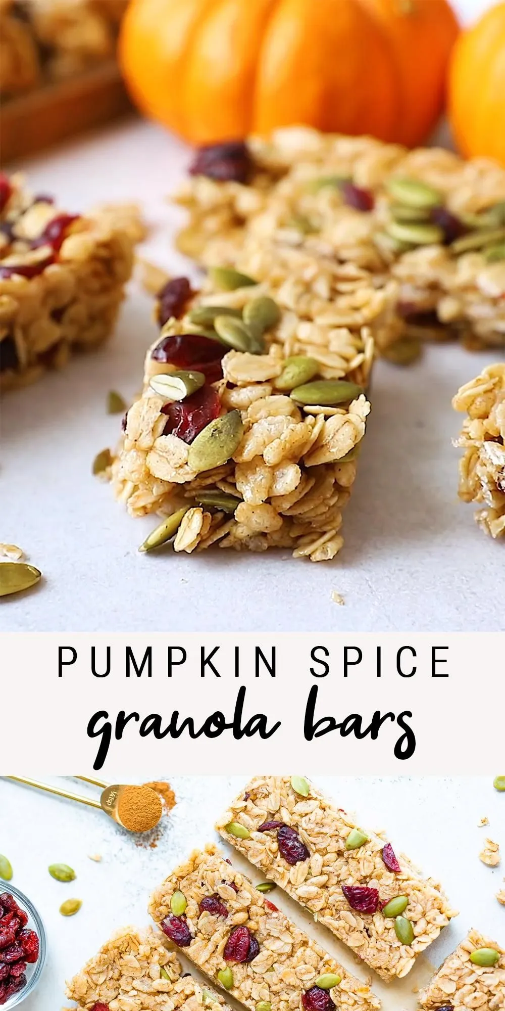 Pumpkin Spice Granola Bars