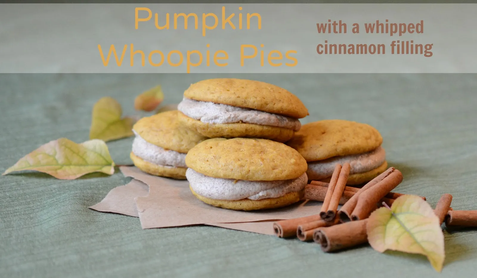 Pumpkin Whoopie Pies with Whipped