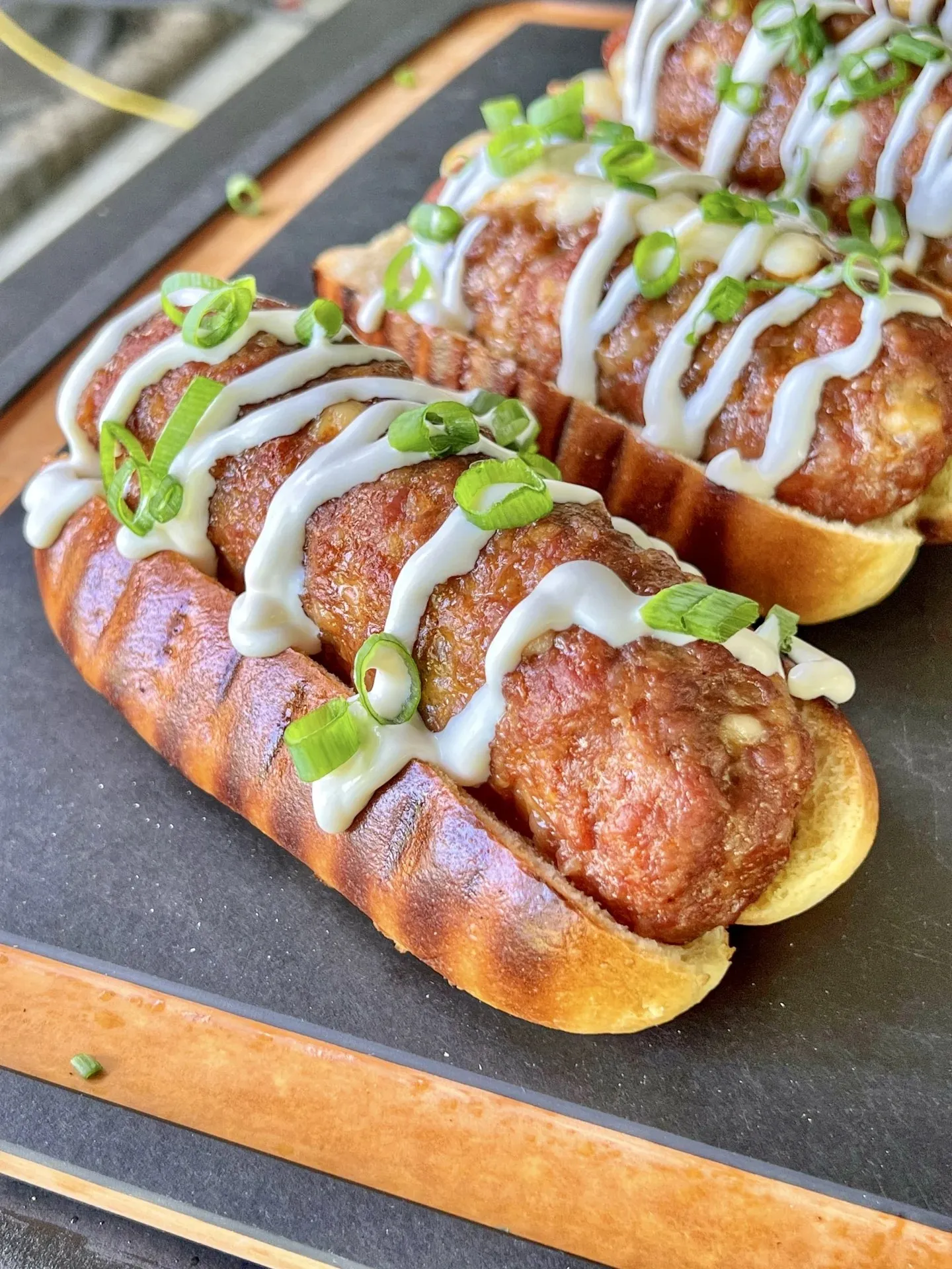 Queso Sausage Cheese Stuffed Breakfast Dogs