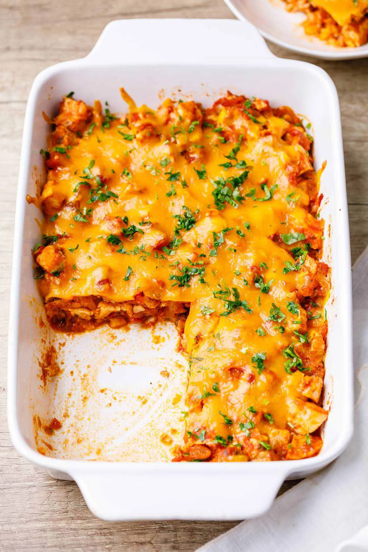 Quick Easy Keto Chicken Enchilada Casserole