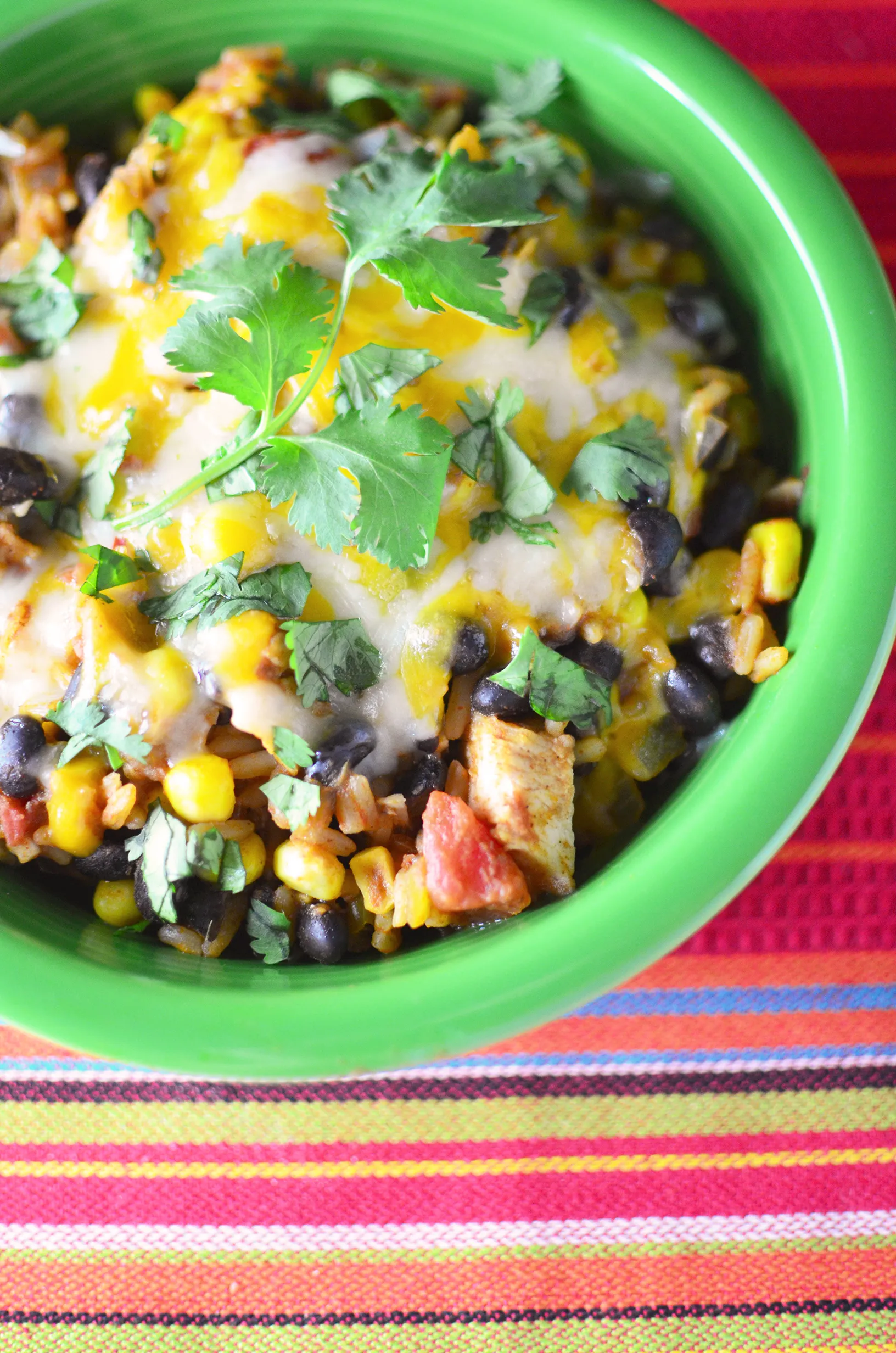 Quick Easy Loaded Chicken Burrito Bowl
