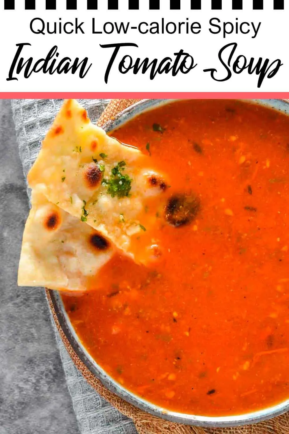Quick Low Calorie Spicy Indian Tomato Soup
