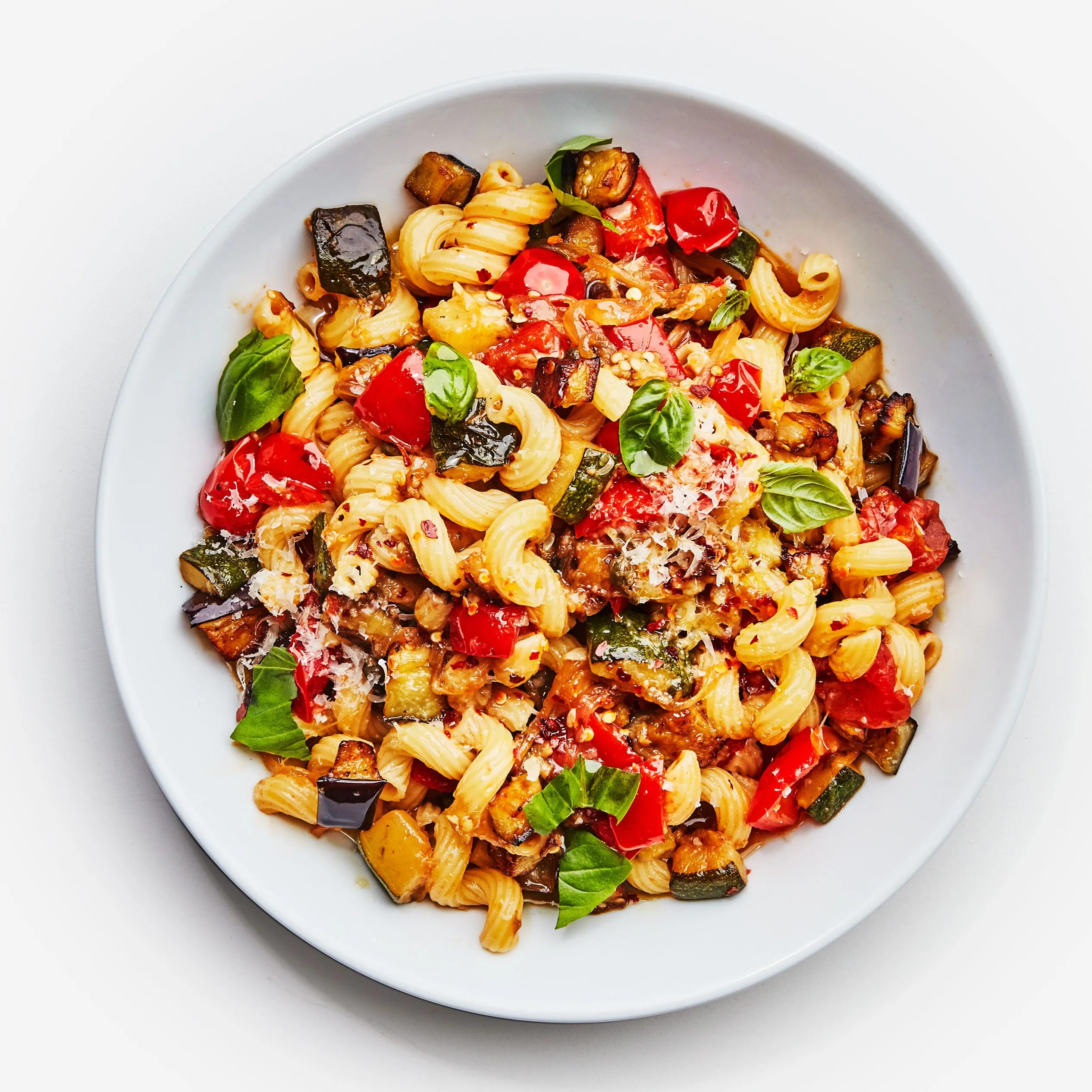 Ratatouille with Pasta Spirals