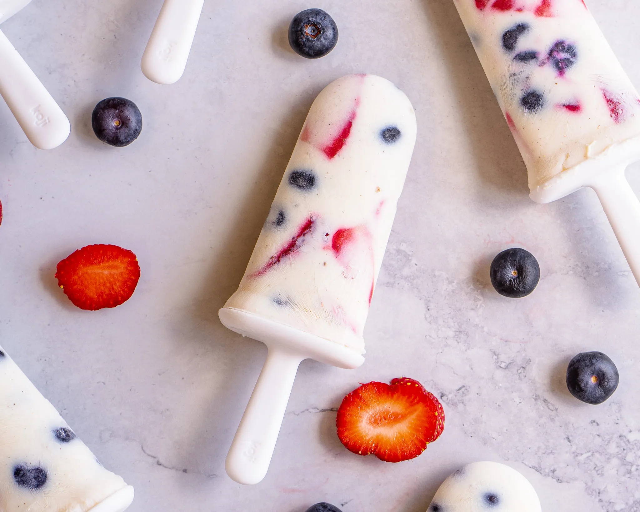 Red White and Blue Frozen Yogurt Bars