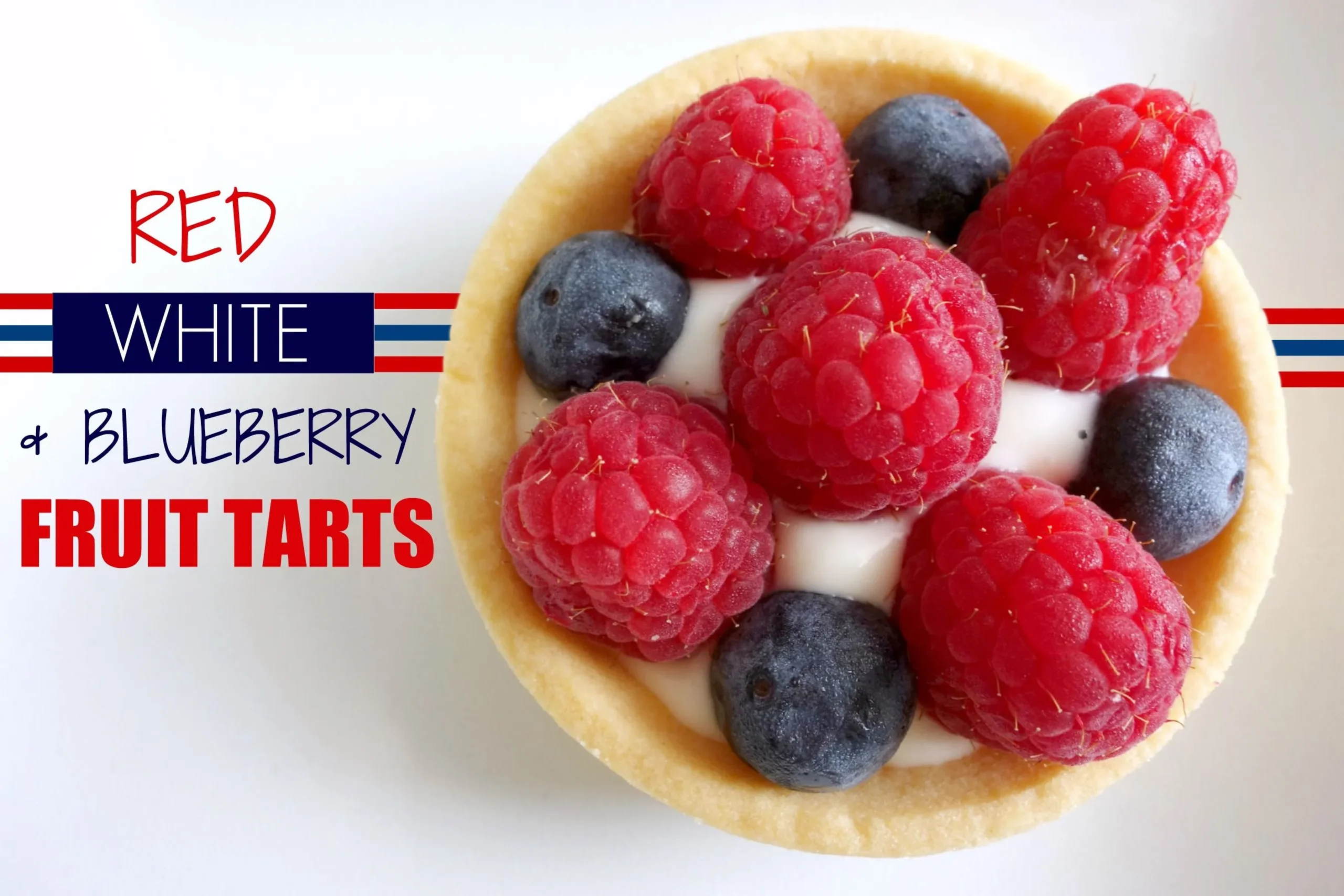 Red White and Blueberry Fruit Tart
