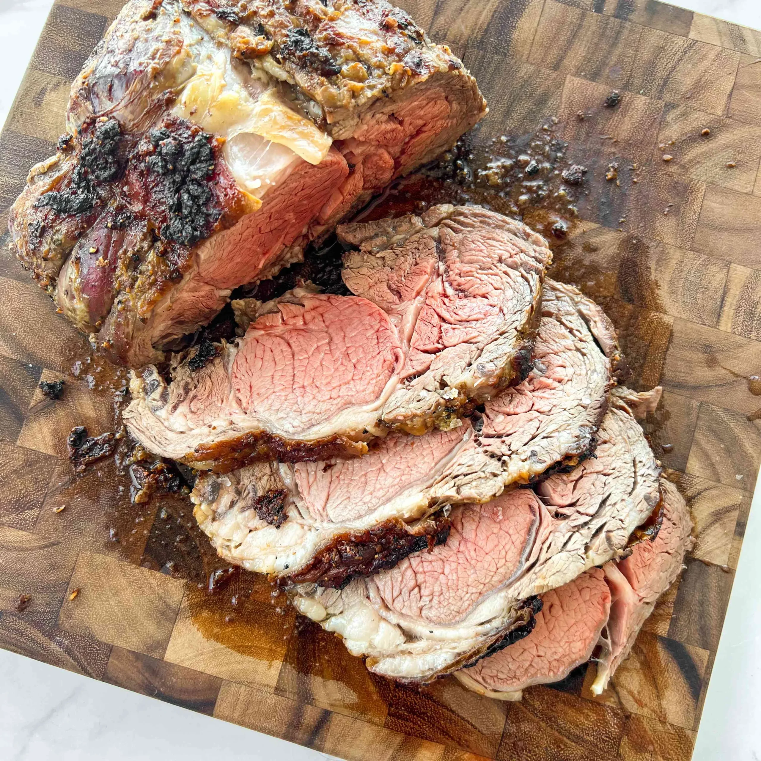 Rib Eye Roast with Mustard Black Pepper