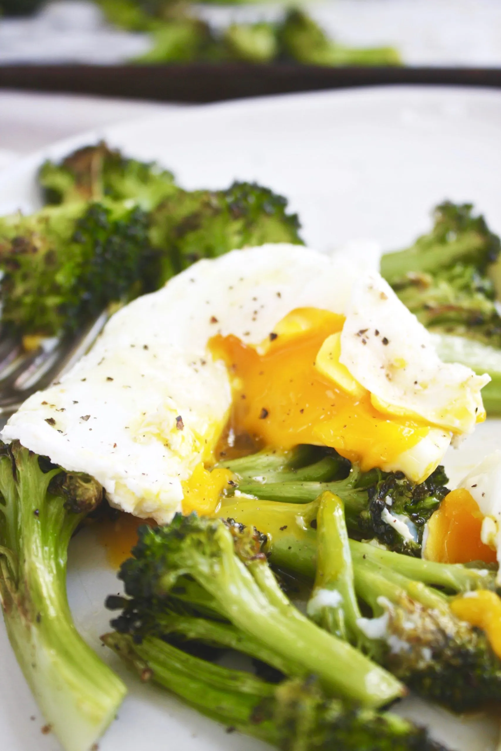 Roasted Broccoli Bowl with an Egg
