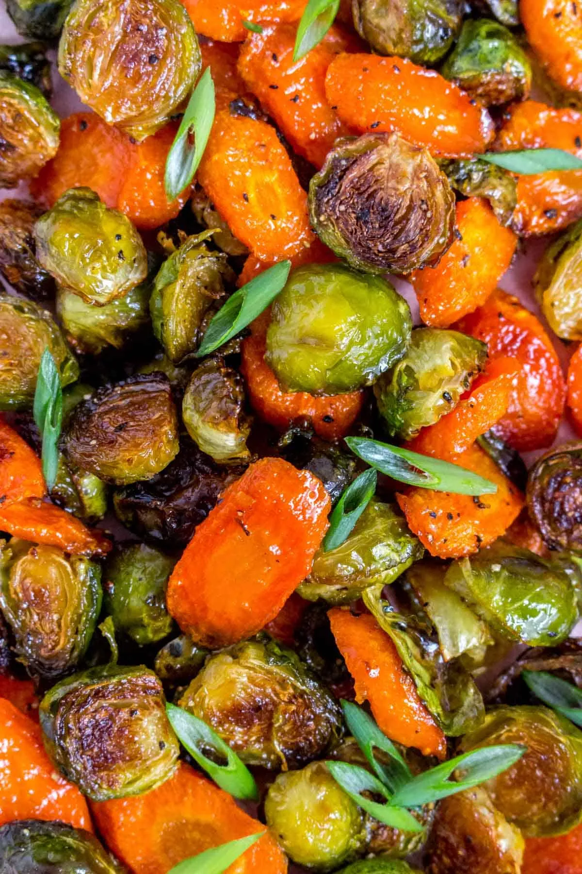 Roasted Brussels Sprouts and Carrots