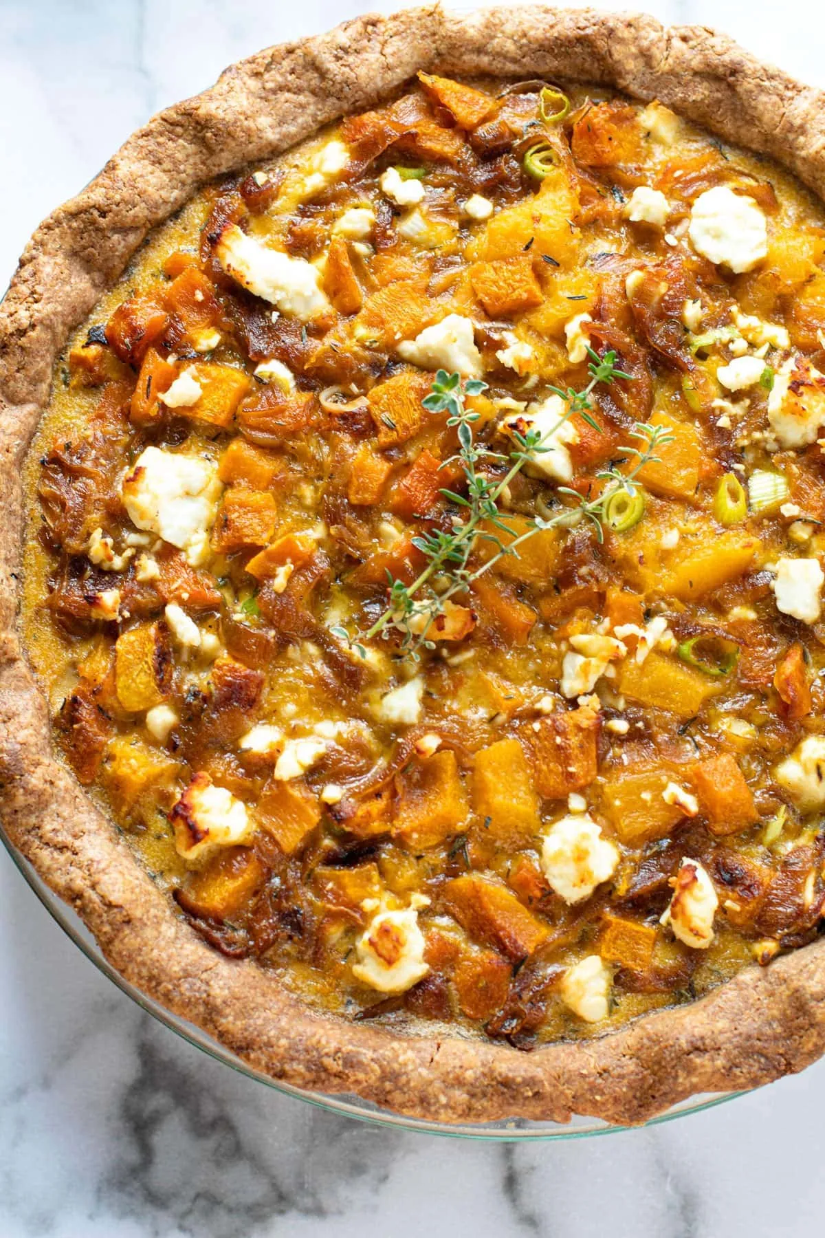 Roasted Butternut Squash Custard Pie with a Pecan Crust