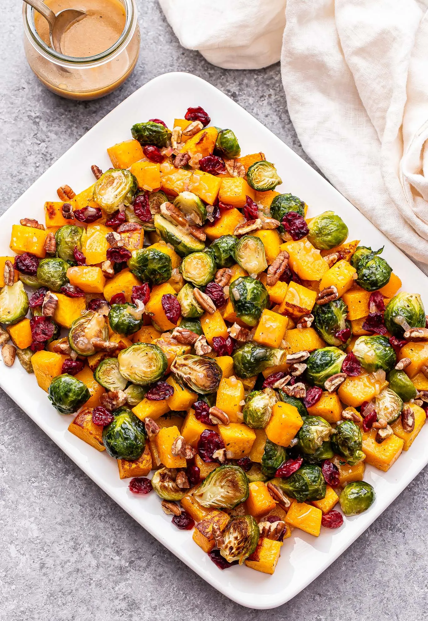 Roasted Butternut Squash and Brussels Sprouts Salad