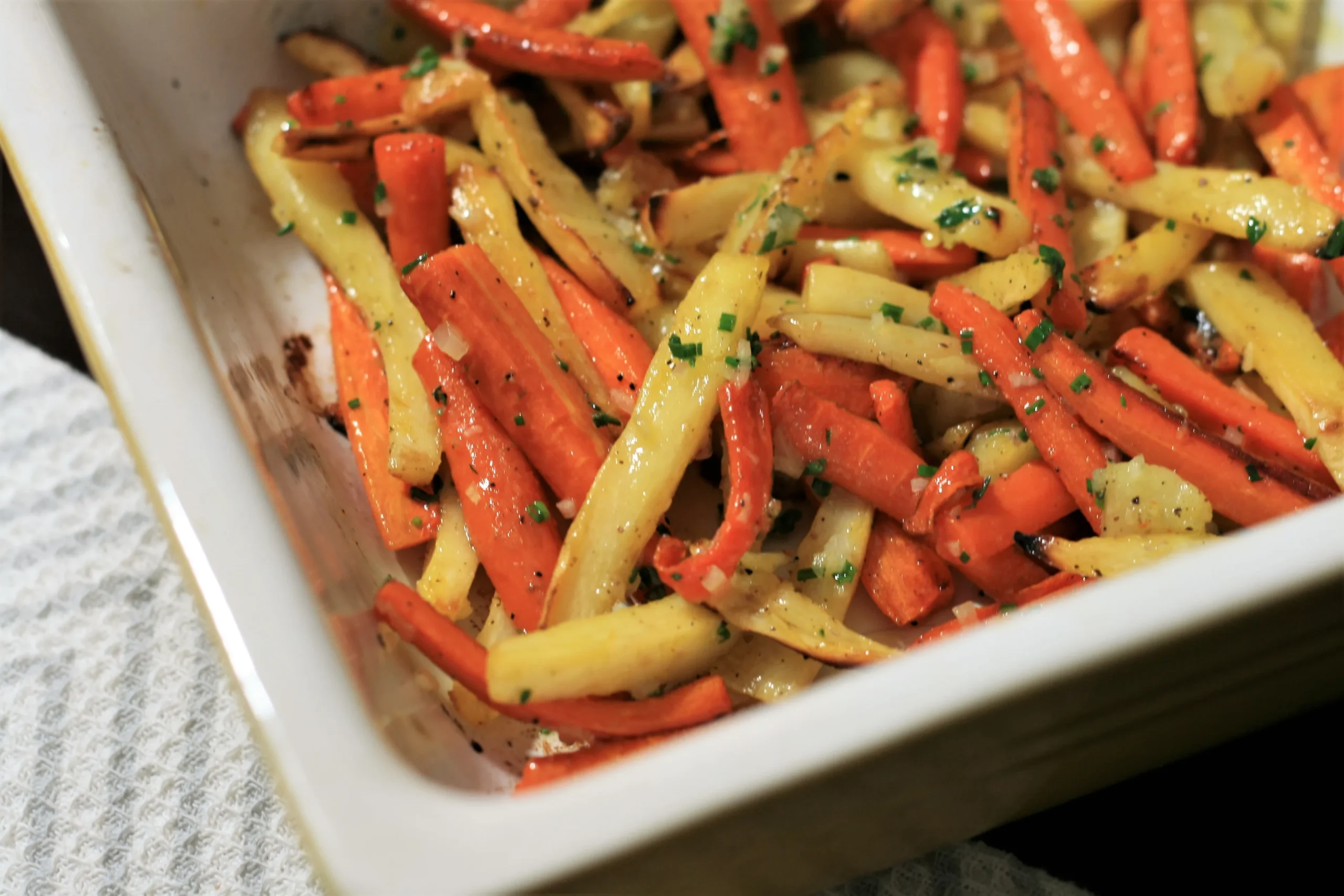 Roasted Carrots, Parsnips, and Garlic with Thyme