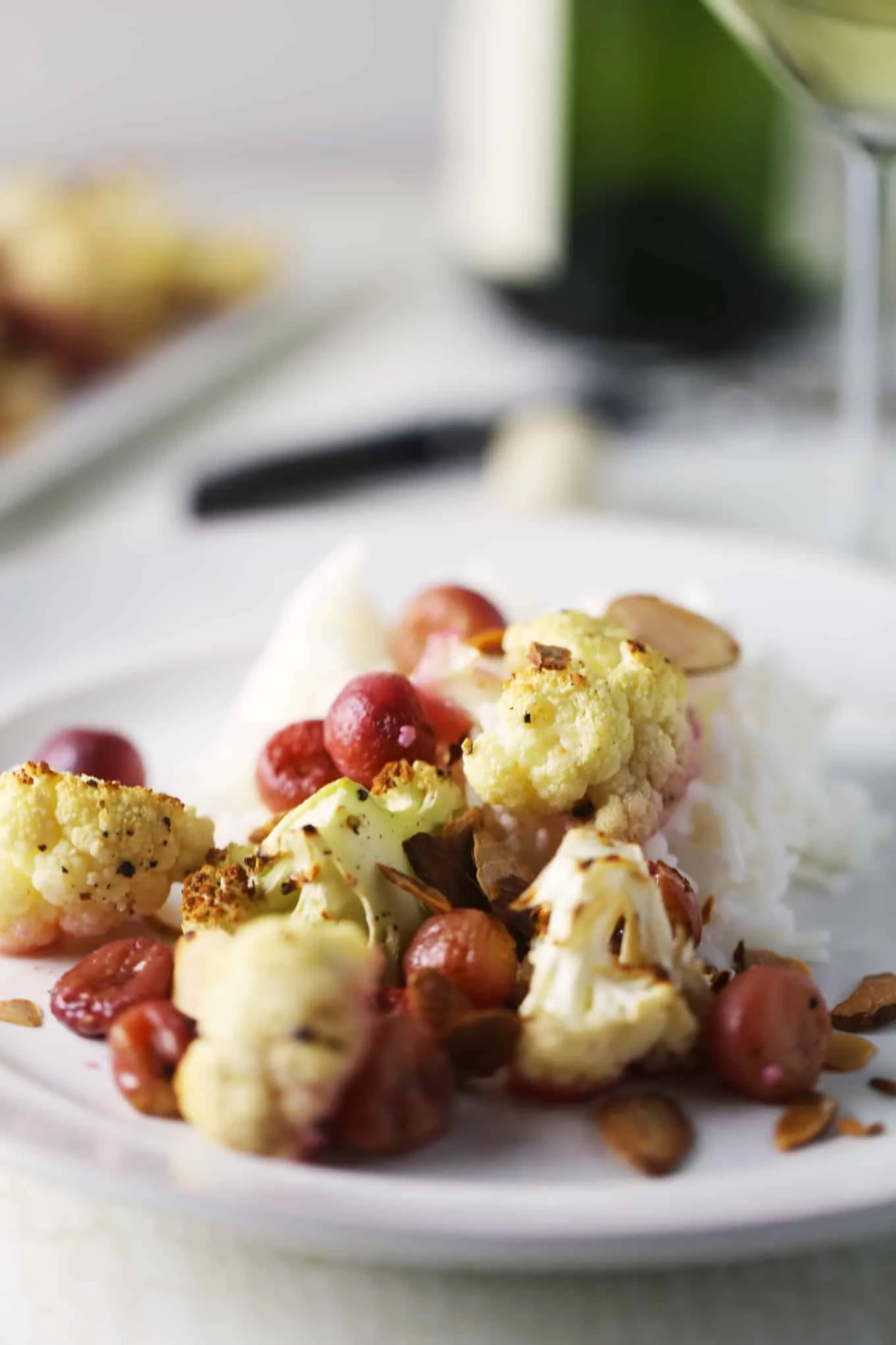 Roasted Cauliflower and Grapes