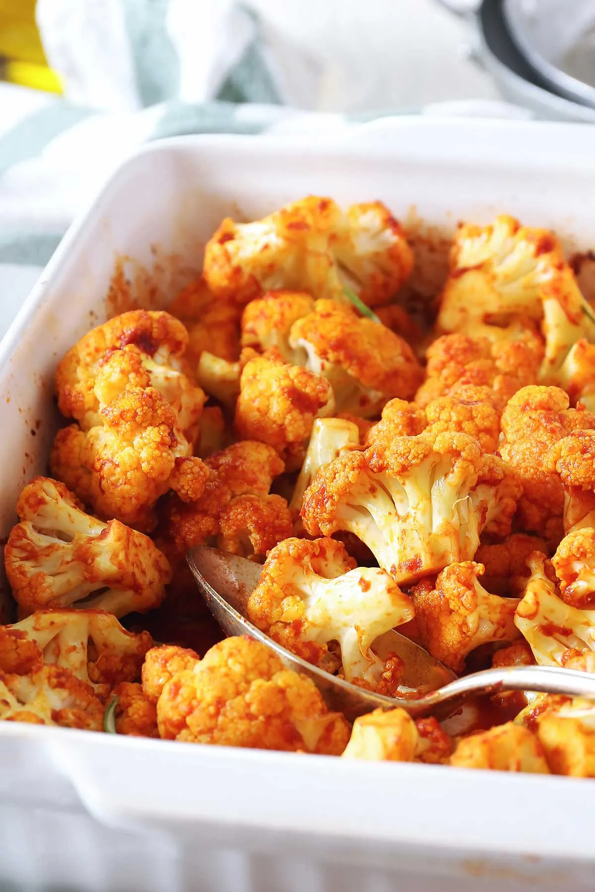 Roasted Cauliflower with Spicy Sake Dipping Sauce