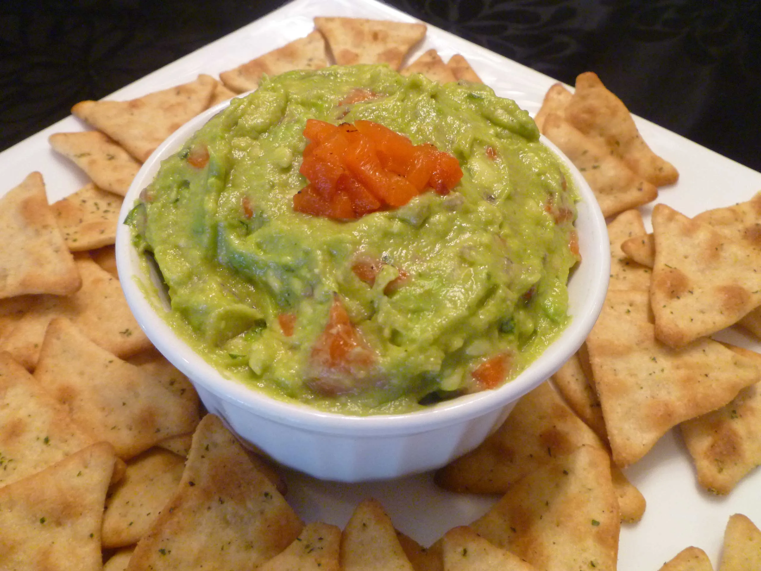 Roasted Corn Red Pepper Guacamole