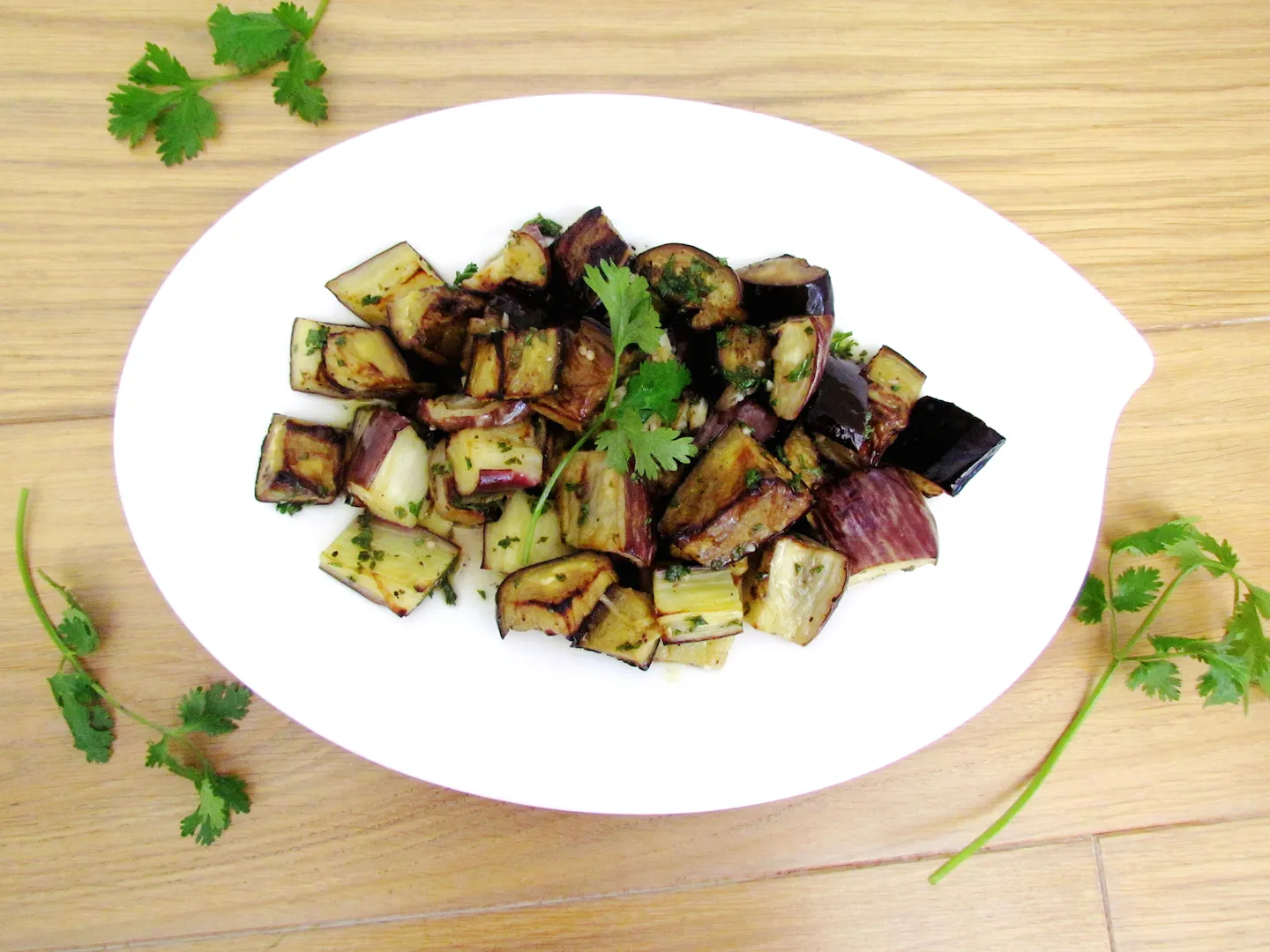 Roasted Eggplants with Fresh Herbs