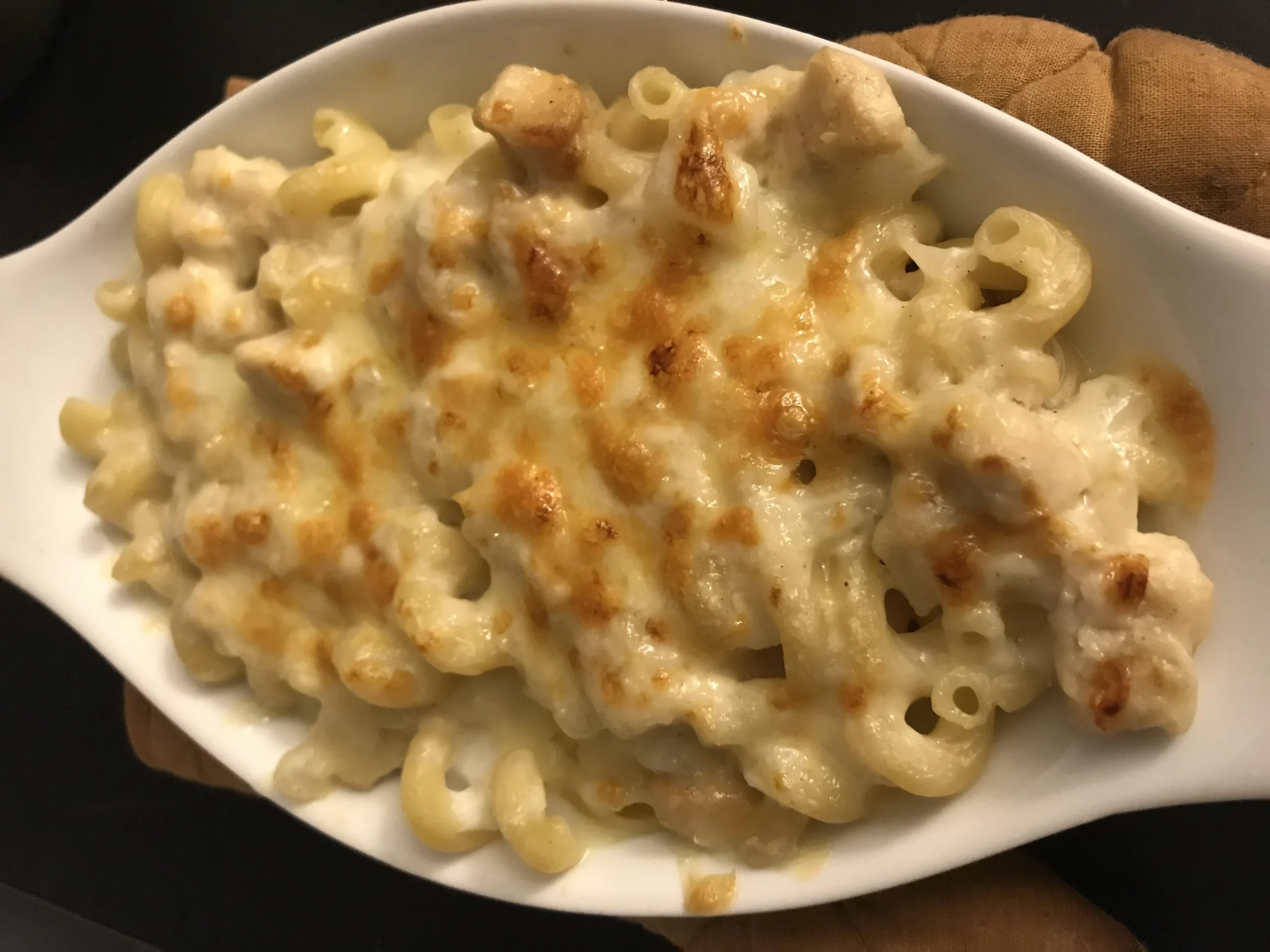 Roasted Free Range Chicken with Macaroni Gratin