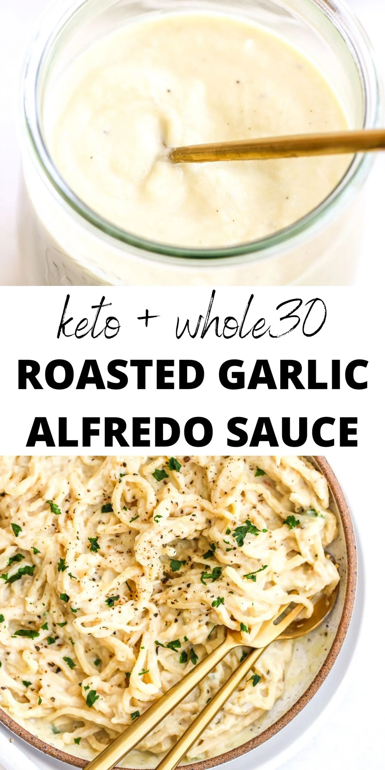 Roasted Garlic Cauliflower Alfredo Sauce