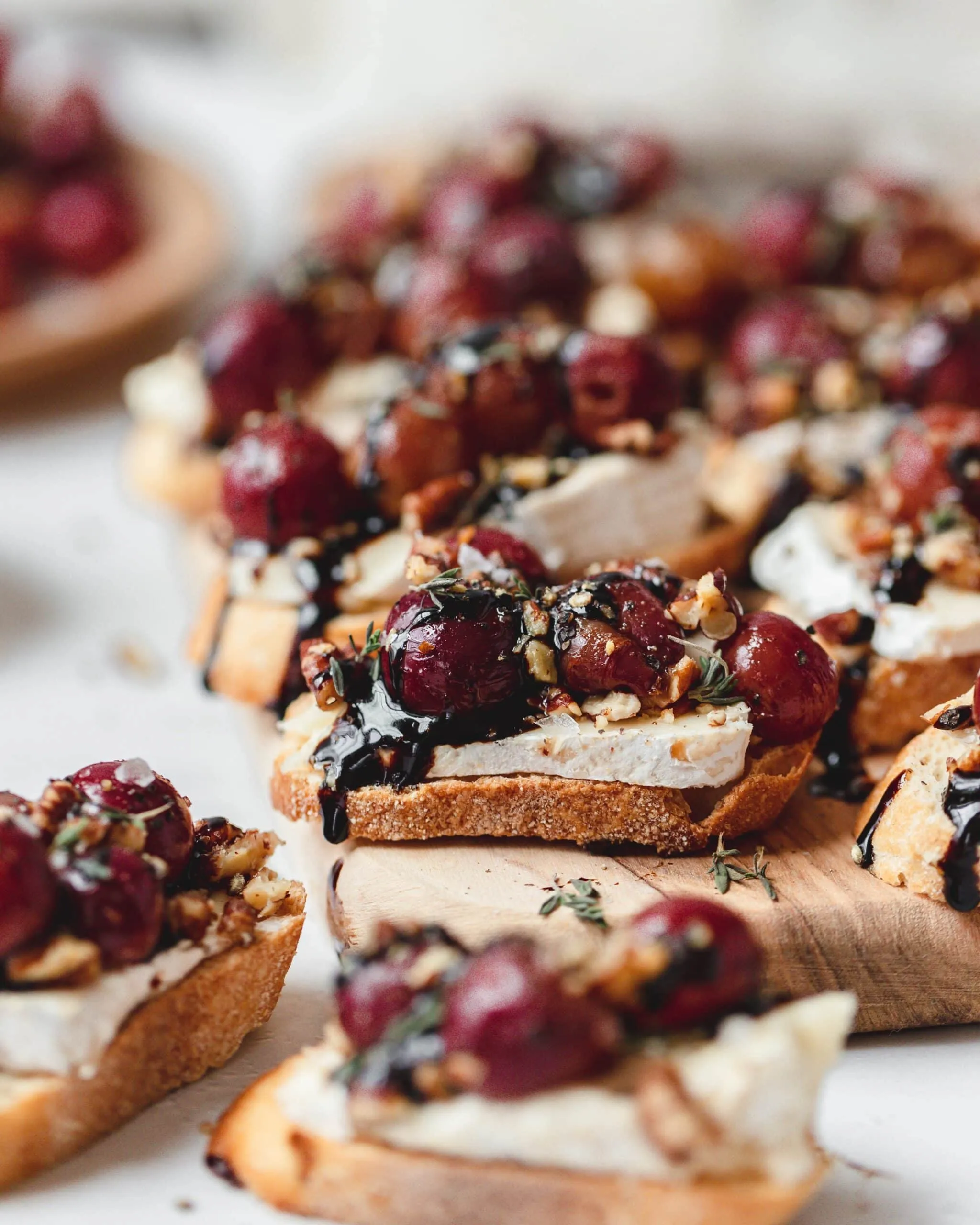 Roasted Grape Crostini Two Ways