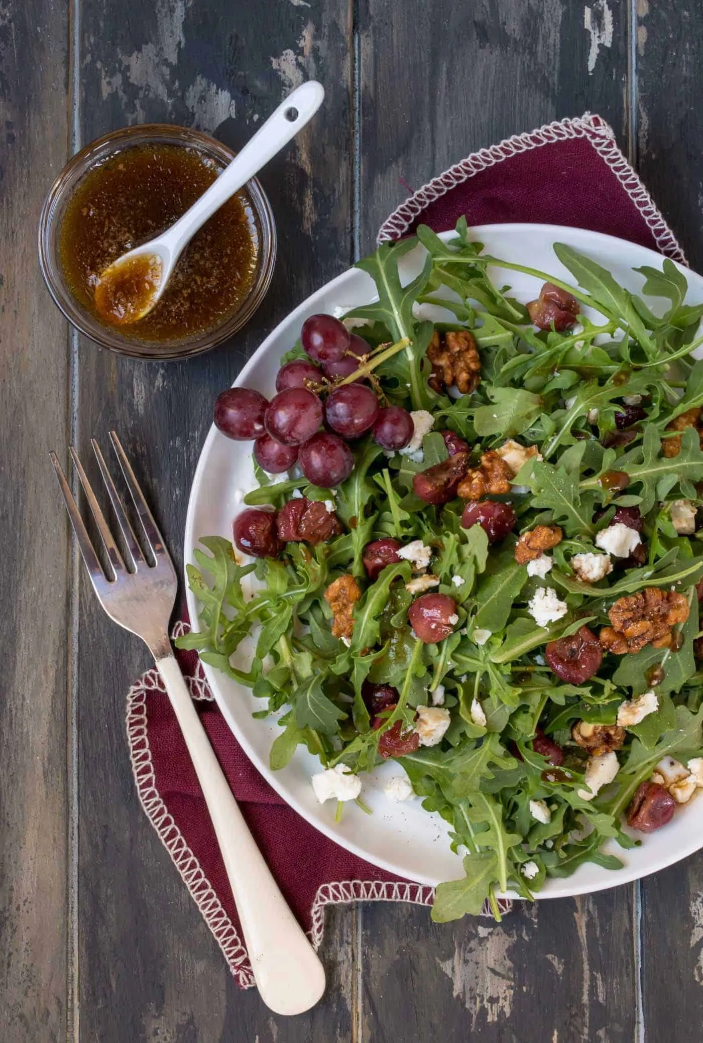 Roasted Grape and Arugula Salad
