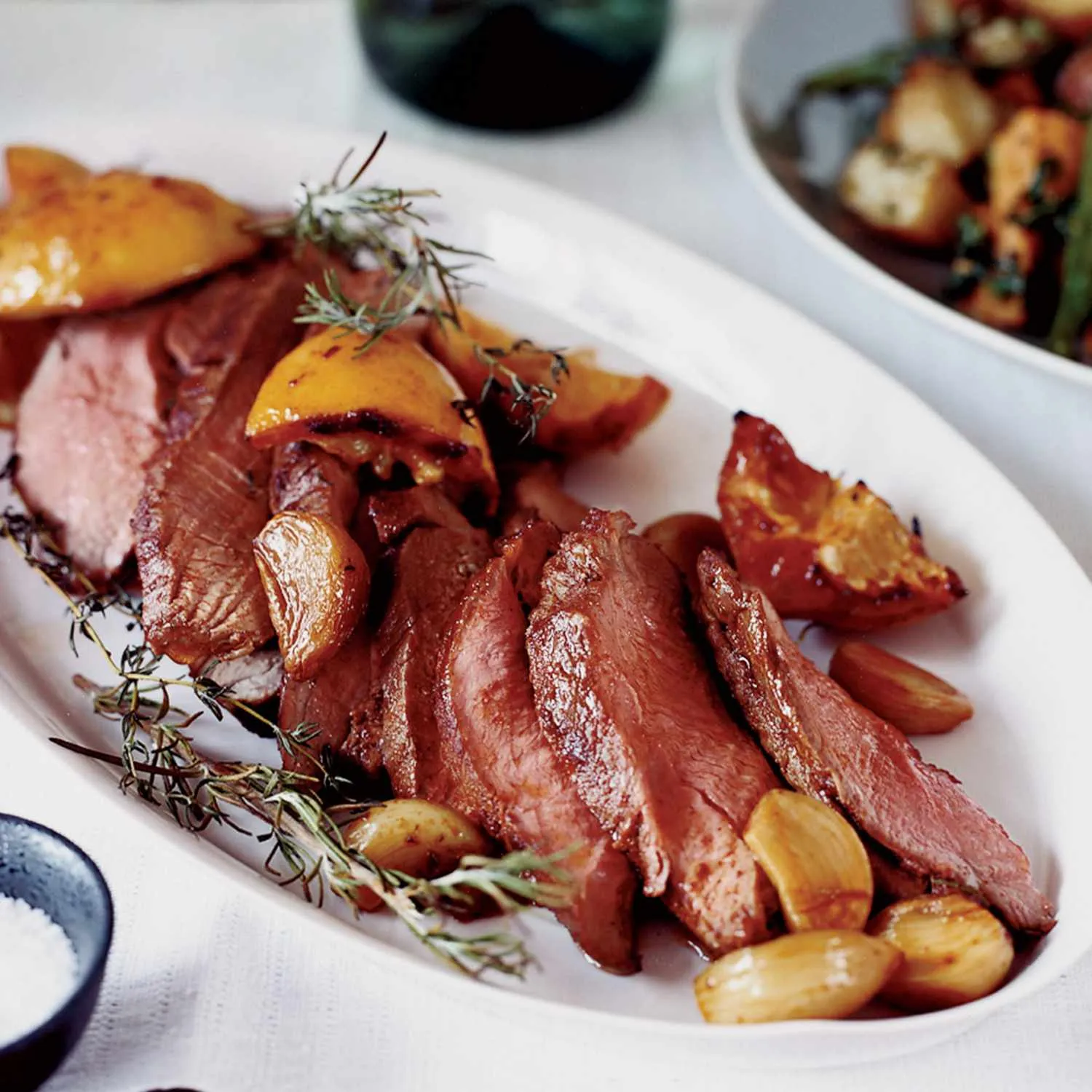 Roasted Leg of Lamb with Apricot Chutney