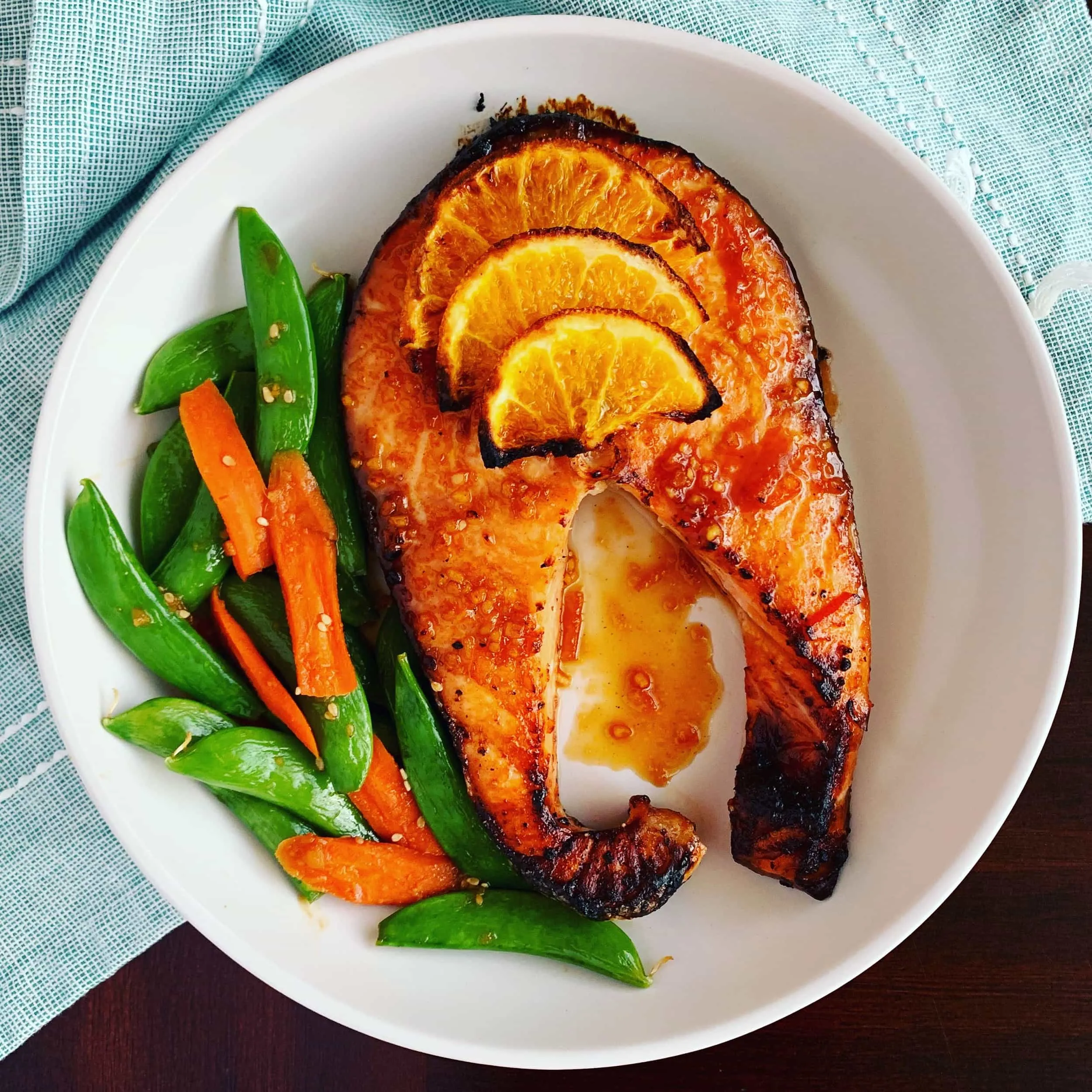 Roasted Orange Ginger Salmon