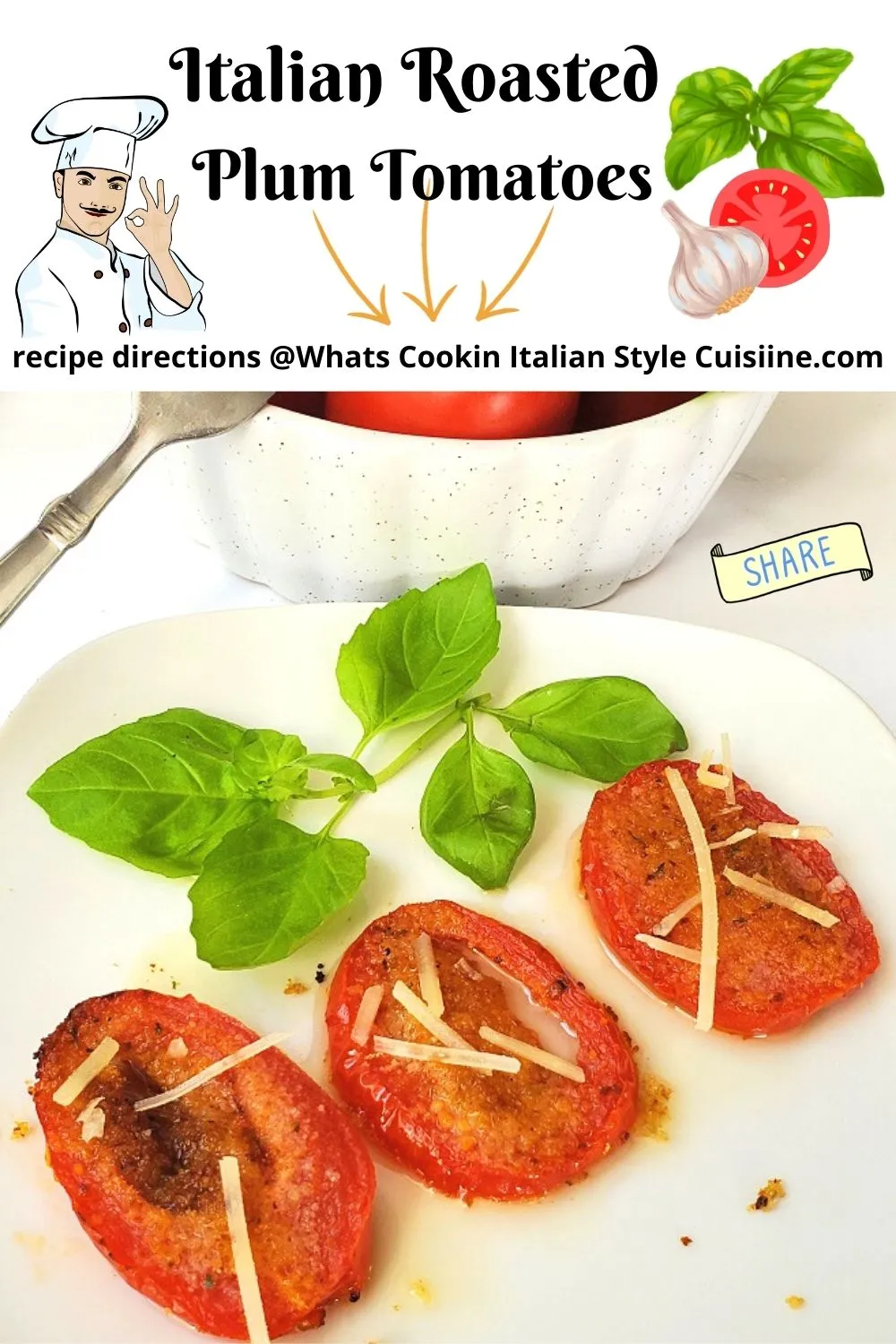 Roasted Plum Tomatoes and Wilted Greens