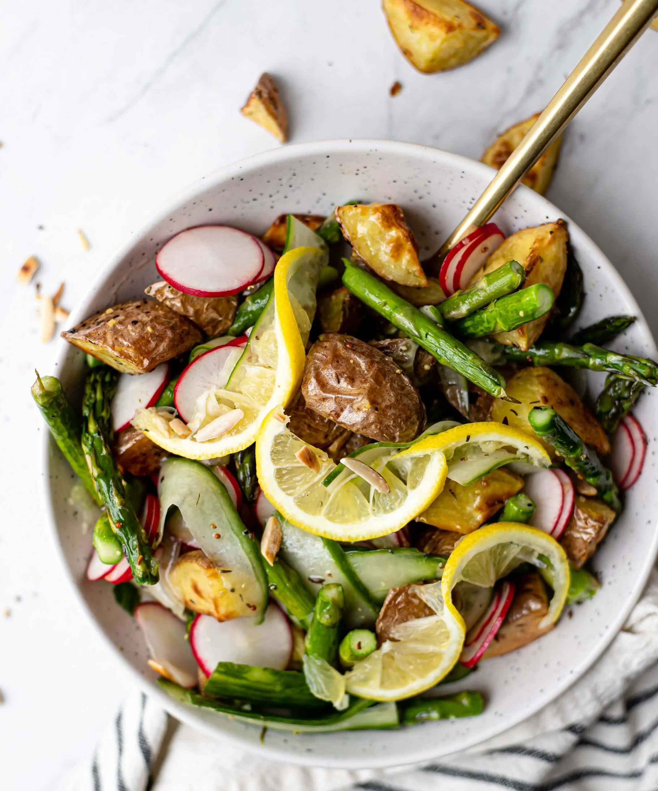 Roasted Potato Salad with Asparagus