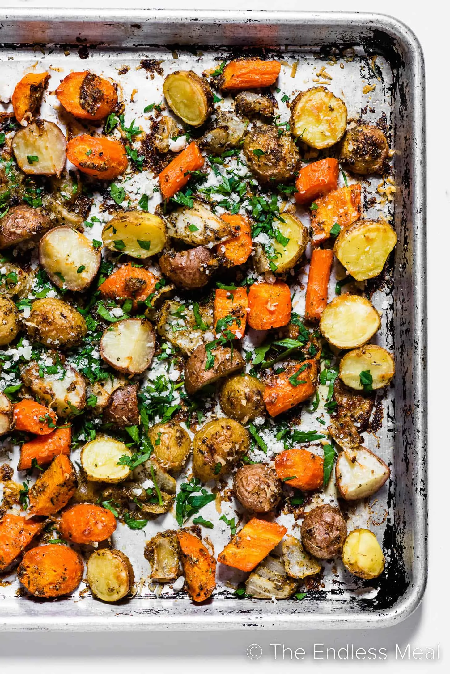 Roasted Potatoes, Onions, Carrots, and Garlic