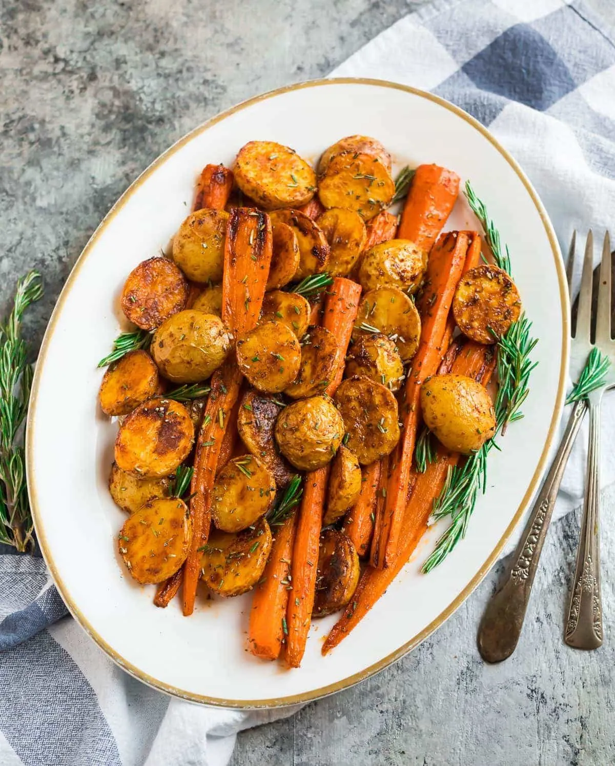 Roasted Potatoes and Carrots