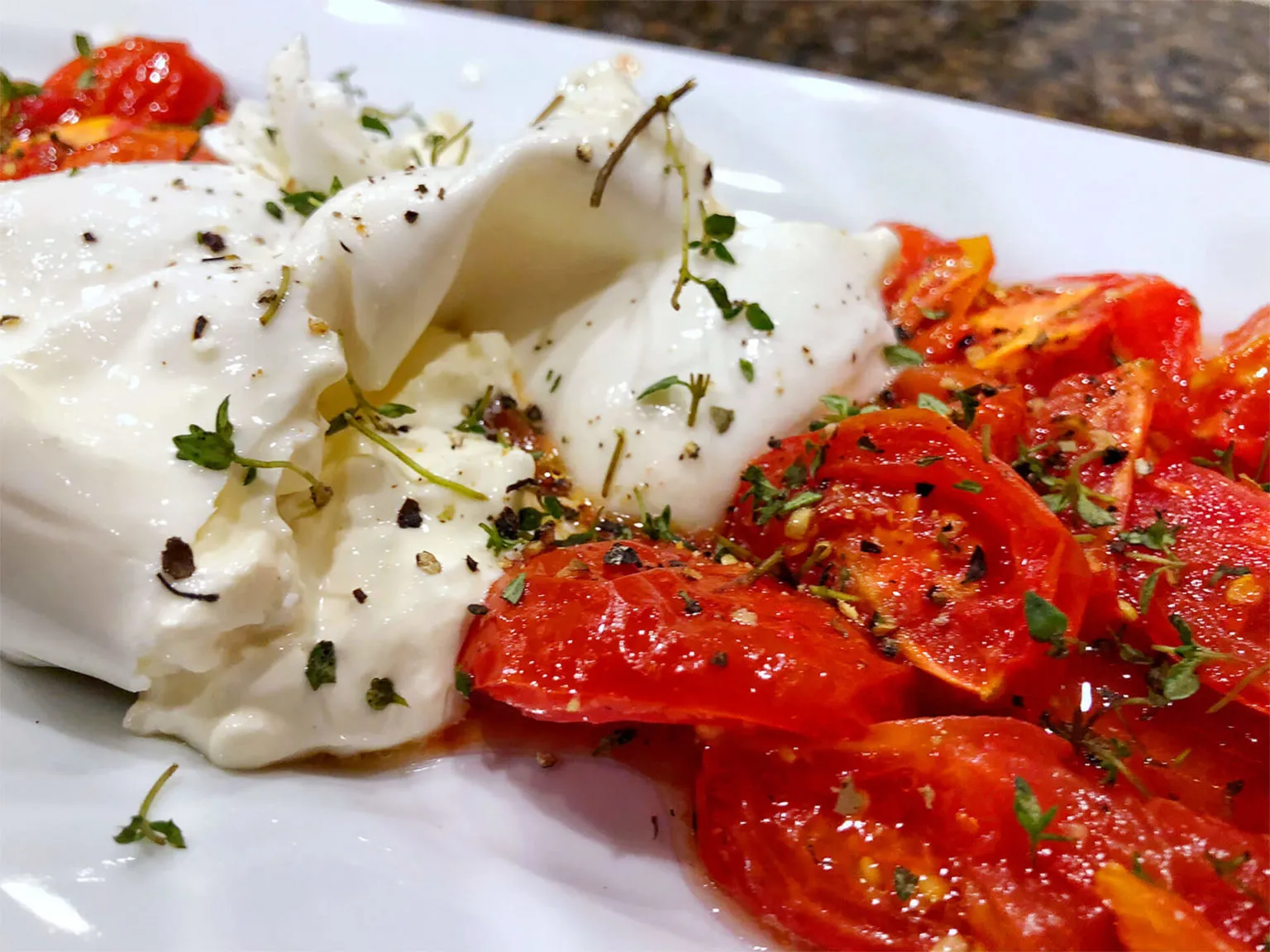 Roasted Tomato Burrata Antipasto