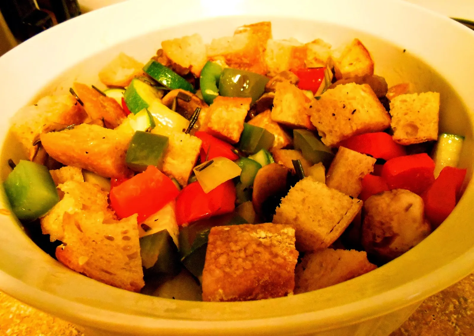 Roasted Veggie Bread Pudding