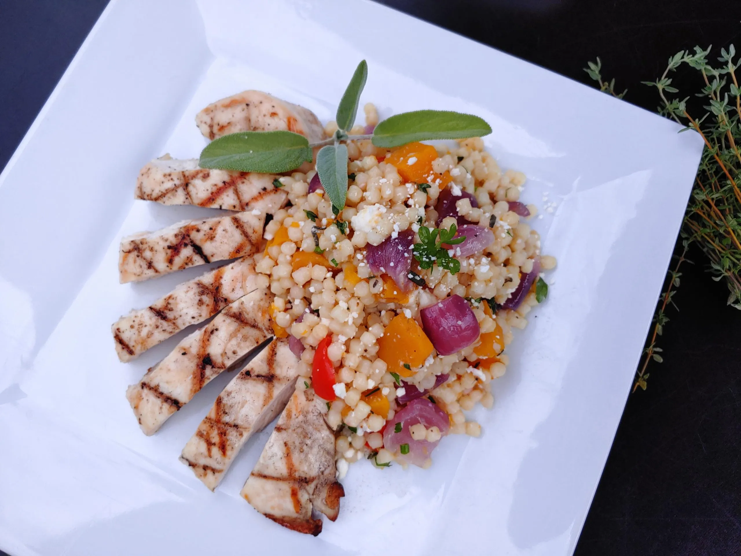 Roasted Veggies and Feta Couscous