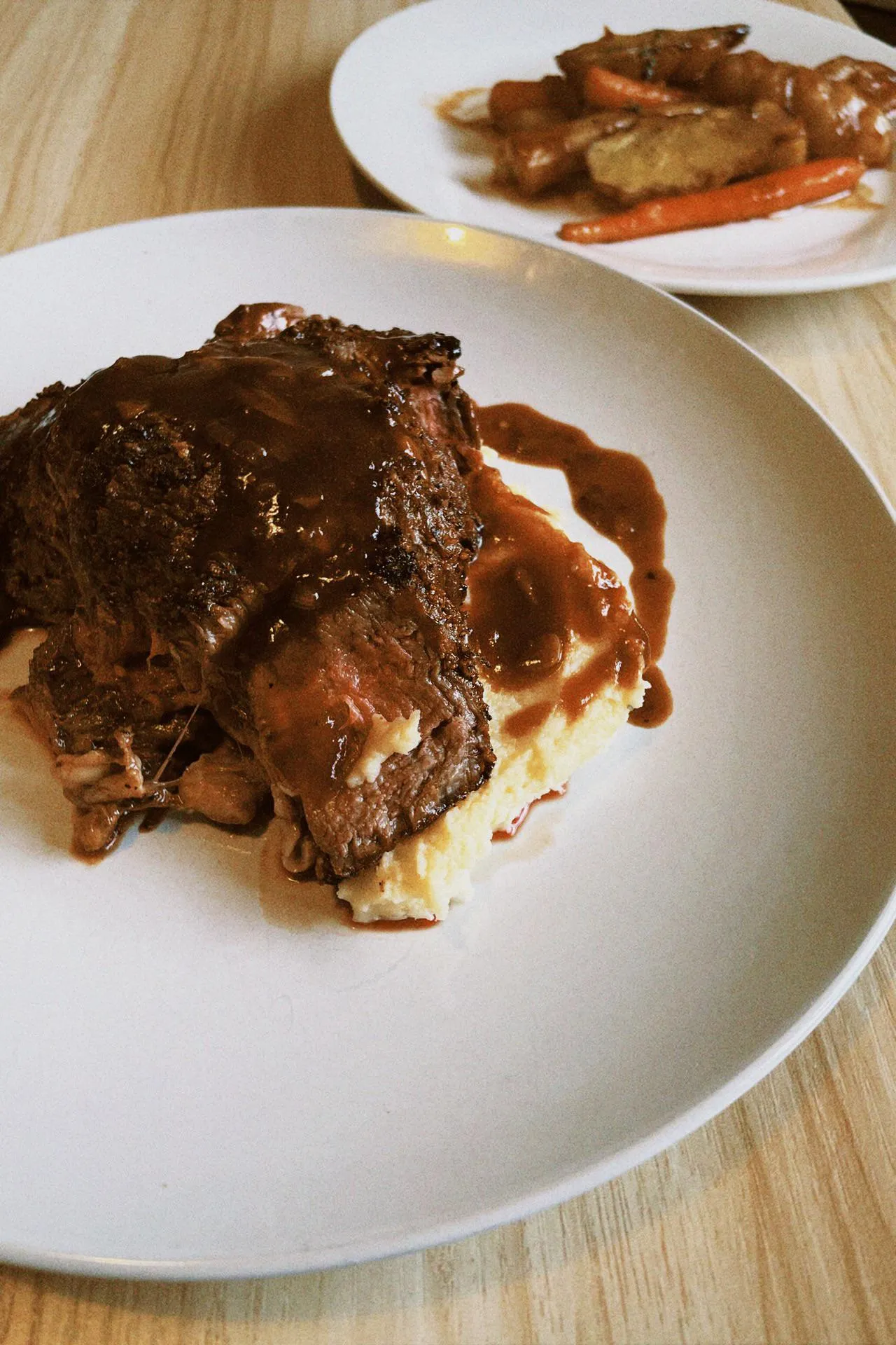 Rump Steak with Red Wine Jus and Crushed Potato